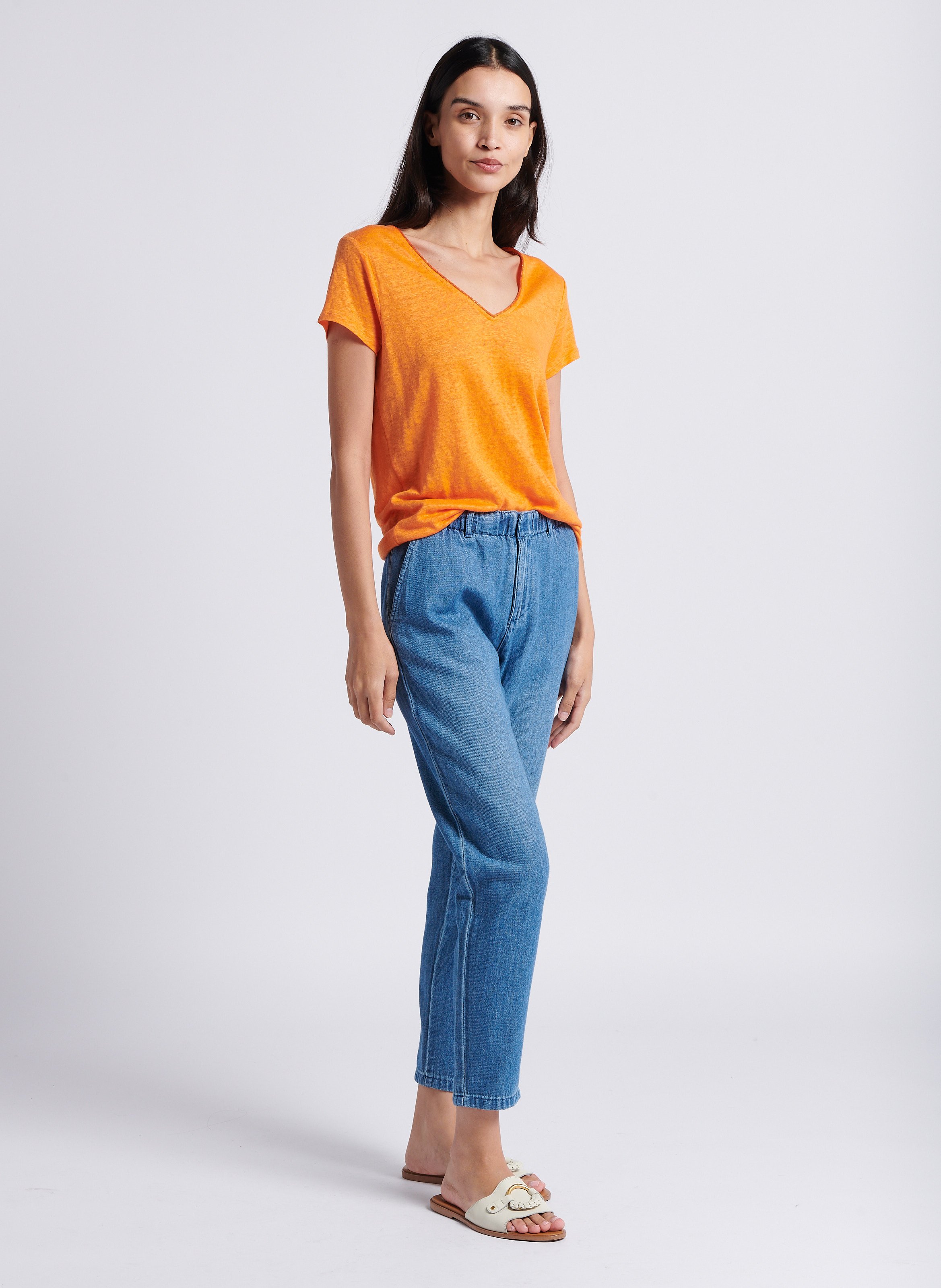 Jean droit en coton sabil MAISON 123 Bleu