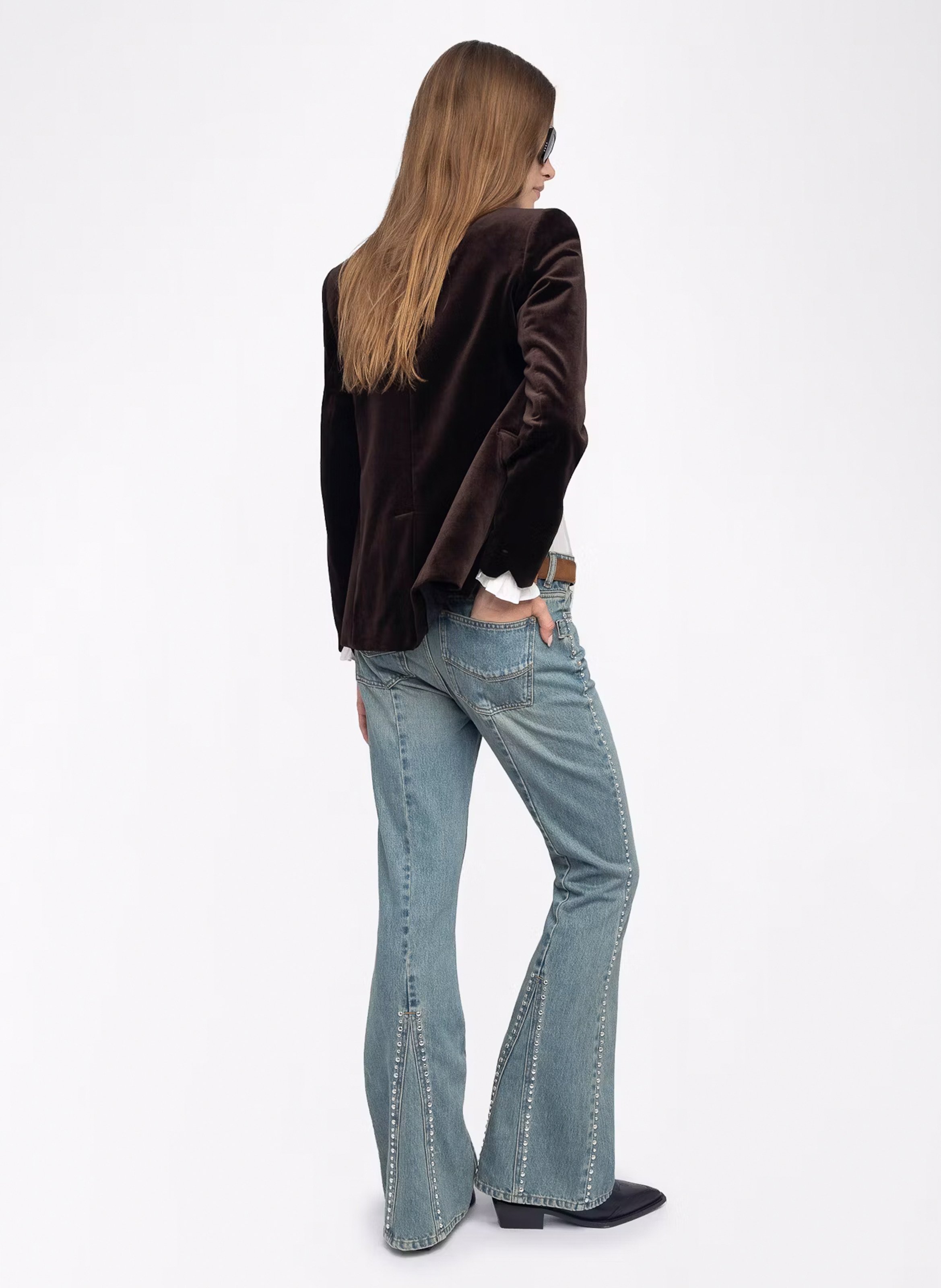 Jean bootcut en coton eclip ZADIG&VOLTAIRE Bleu