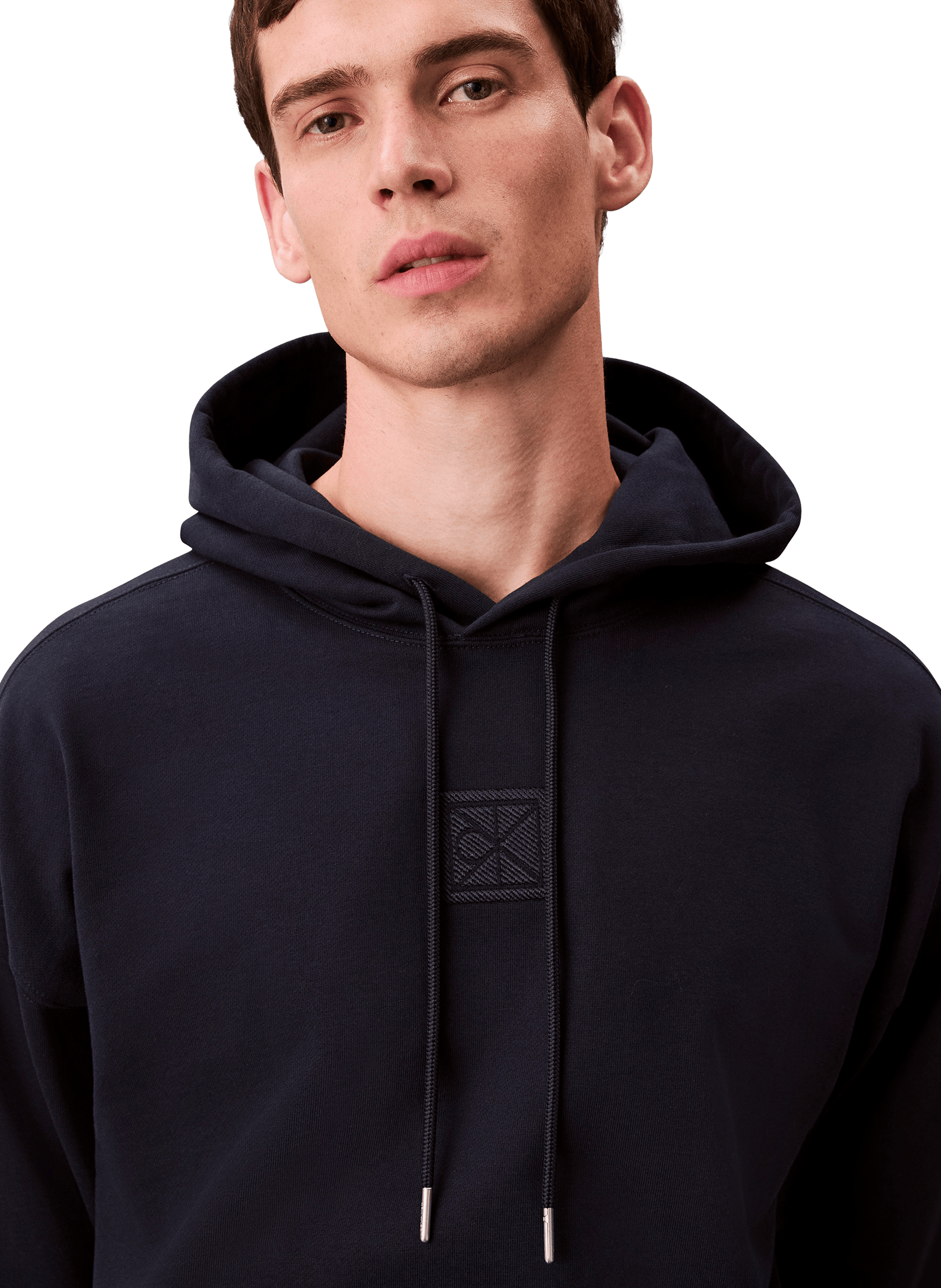 Cotton fleece-blend hoodie CALVIN KLEIN Blue
