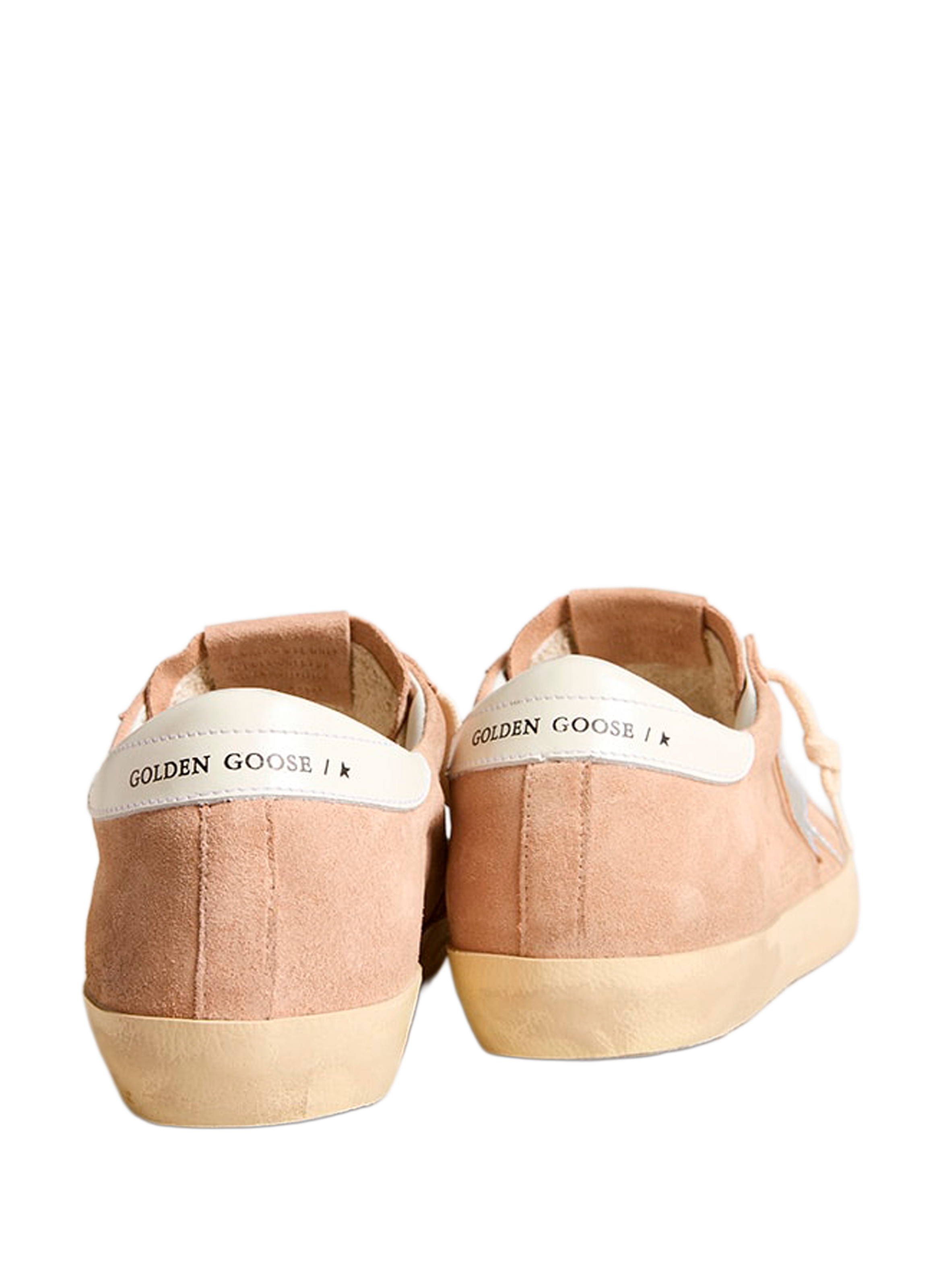 Baskets Super-Star en cuir GOLDEN GOOSE Rose