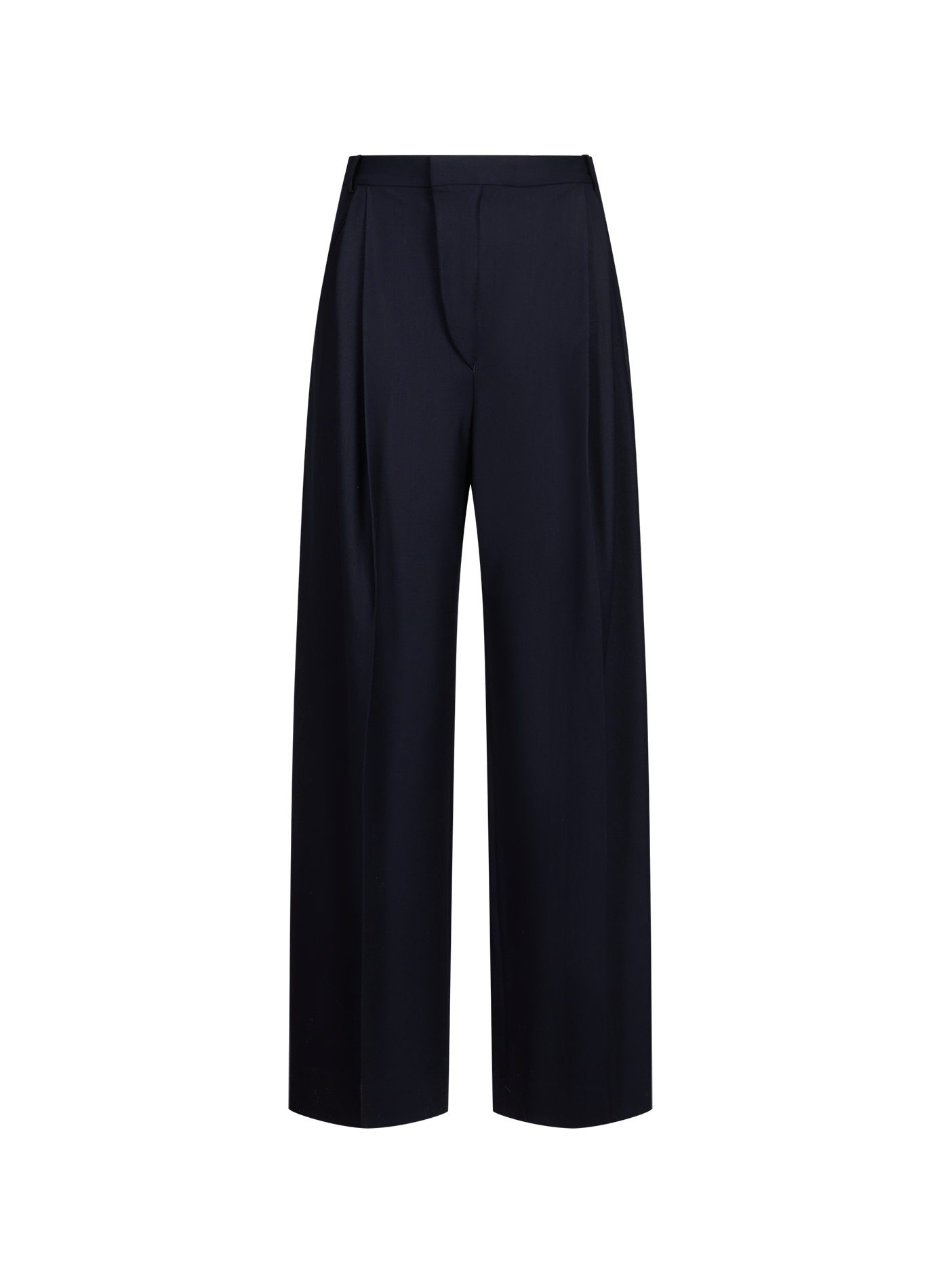 Pantalon droit à double pinces VICTORIA BECKHAM Bleu