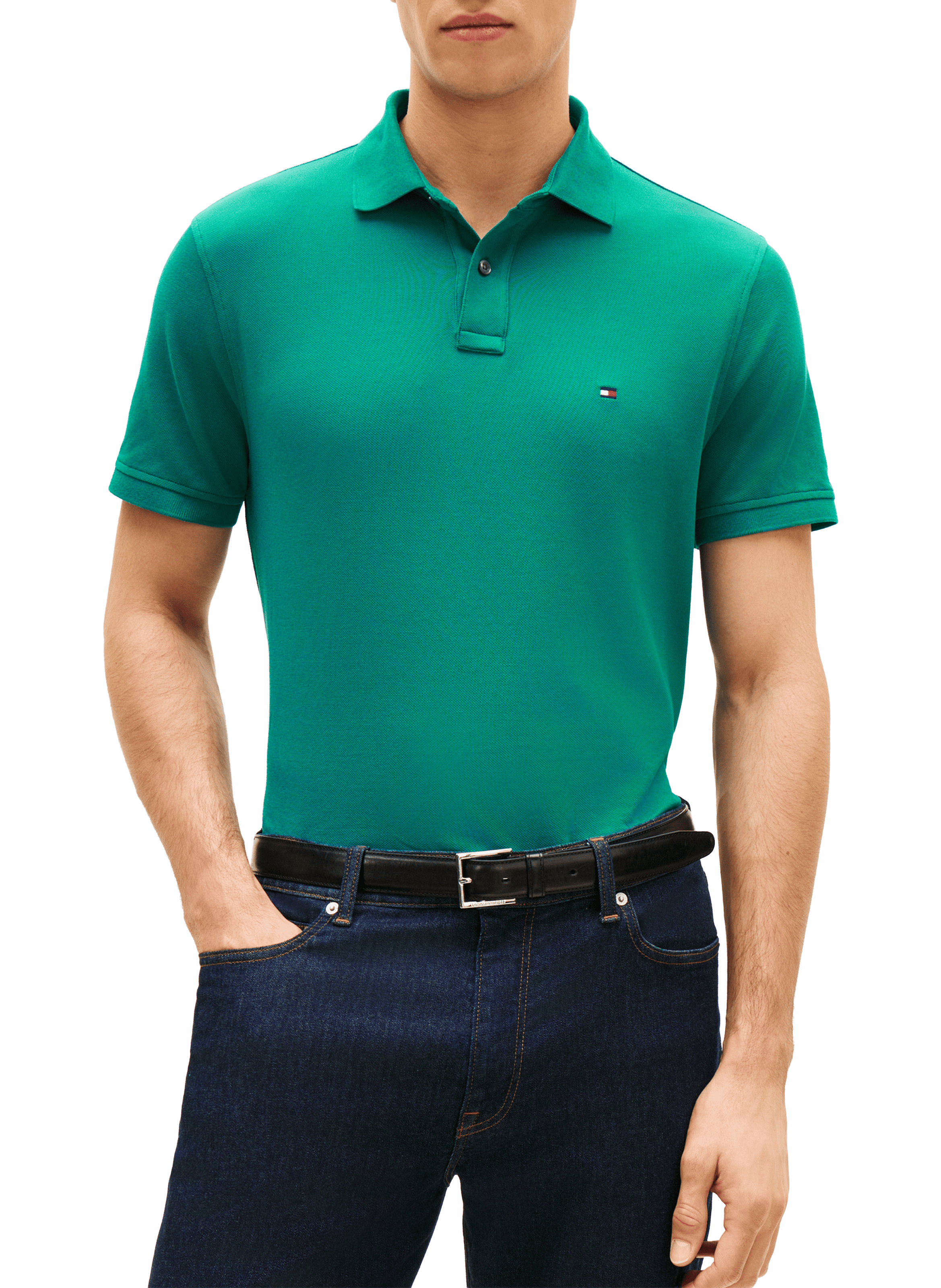 Polo en coton organique TOMMY HILFIGER Vert