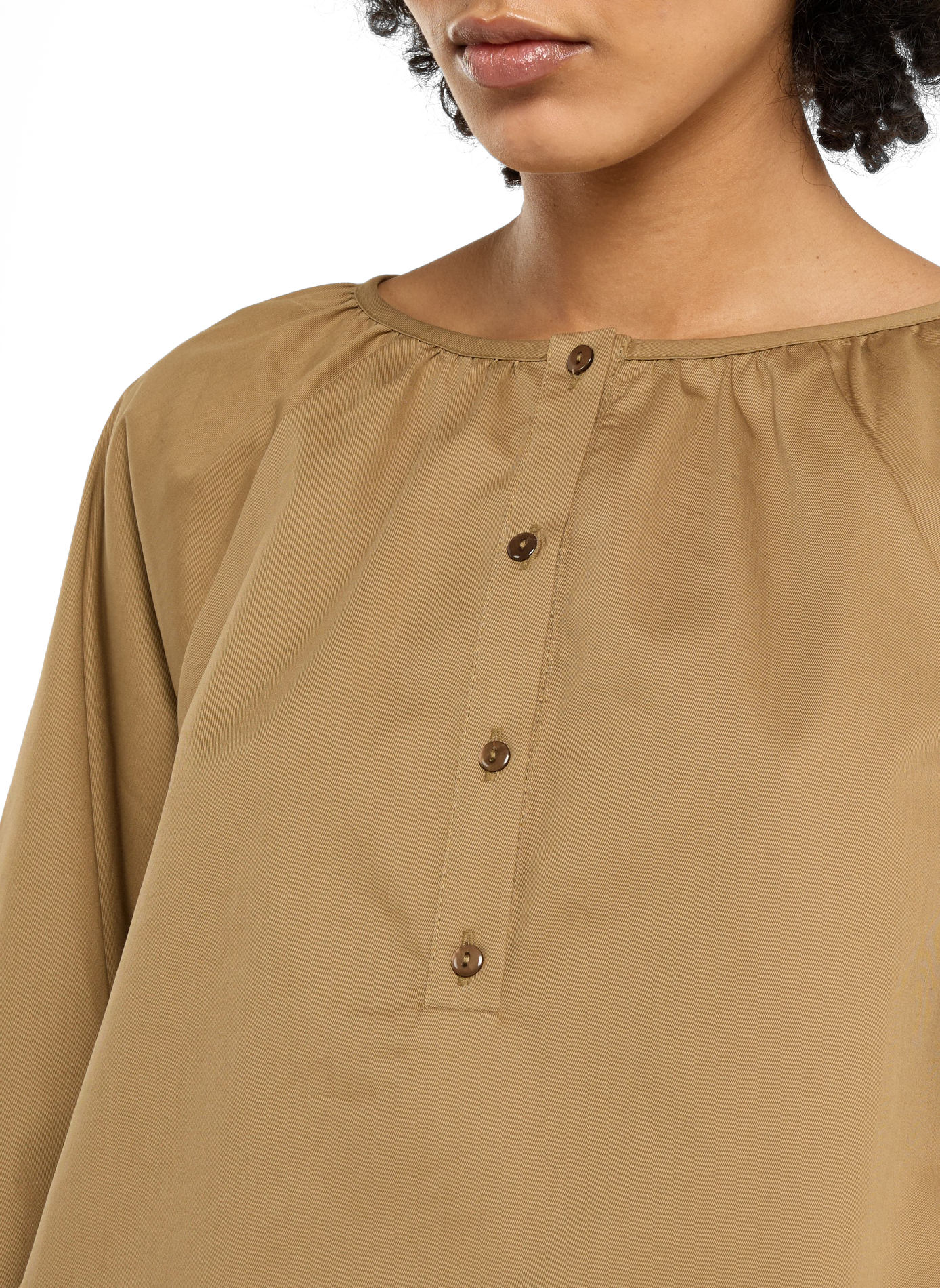 Thick cotton blouse SAISON 1865 Brown