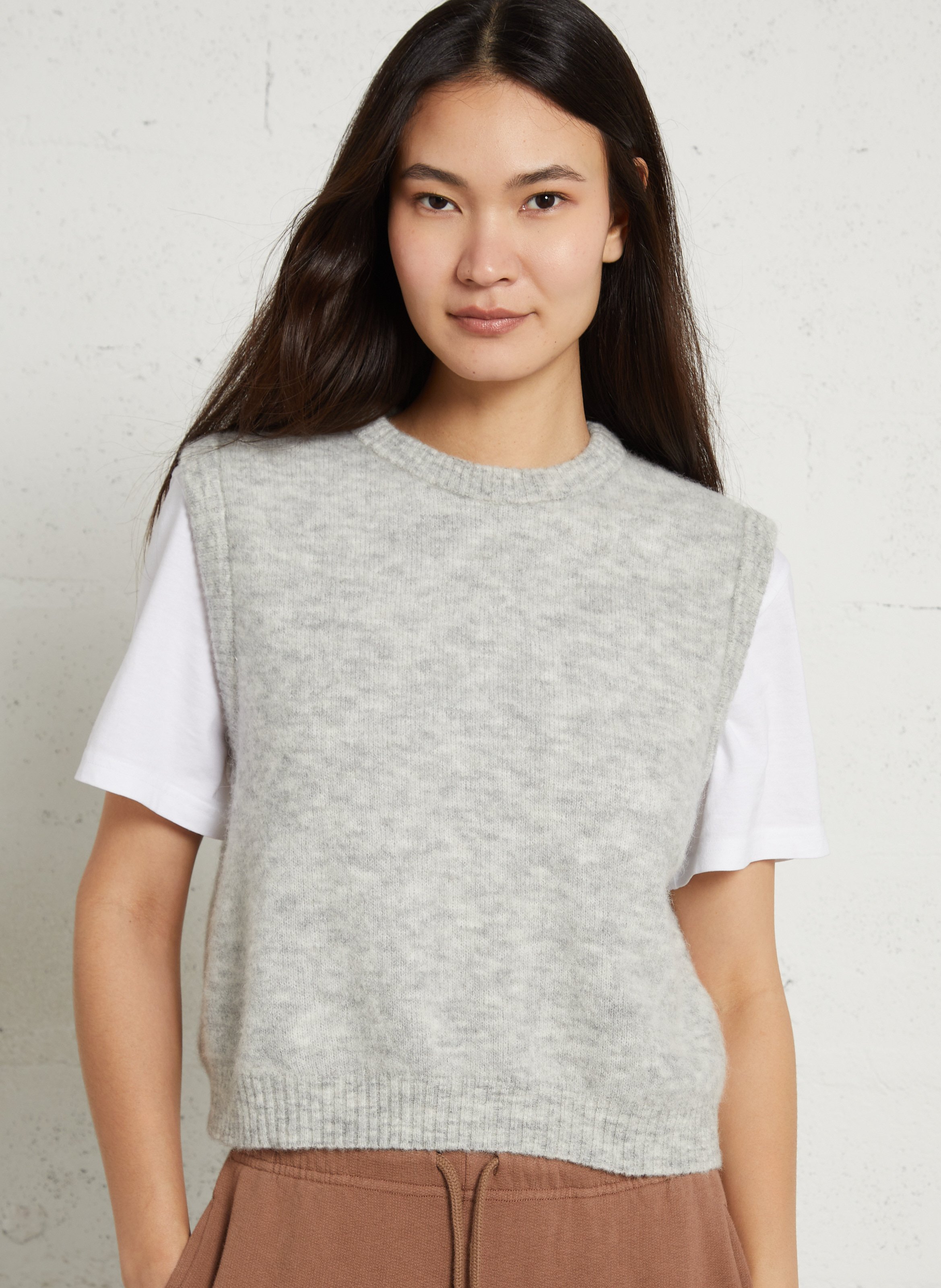 Pull oversize en maille vitow AMERICAN VINTAGE Gris