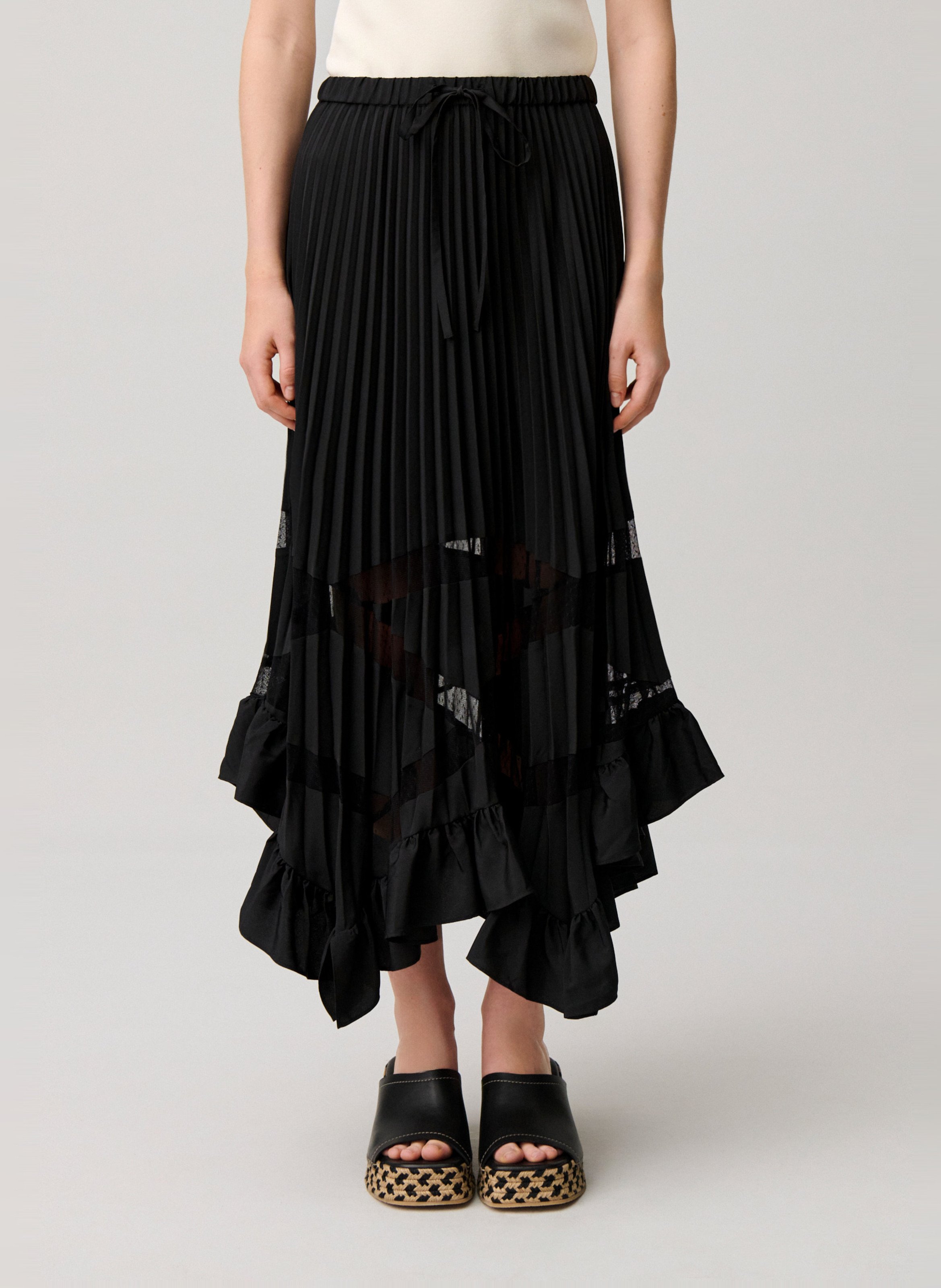 Jupe longue plissée CLAUDIE PIERLOT Noir