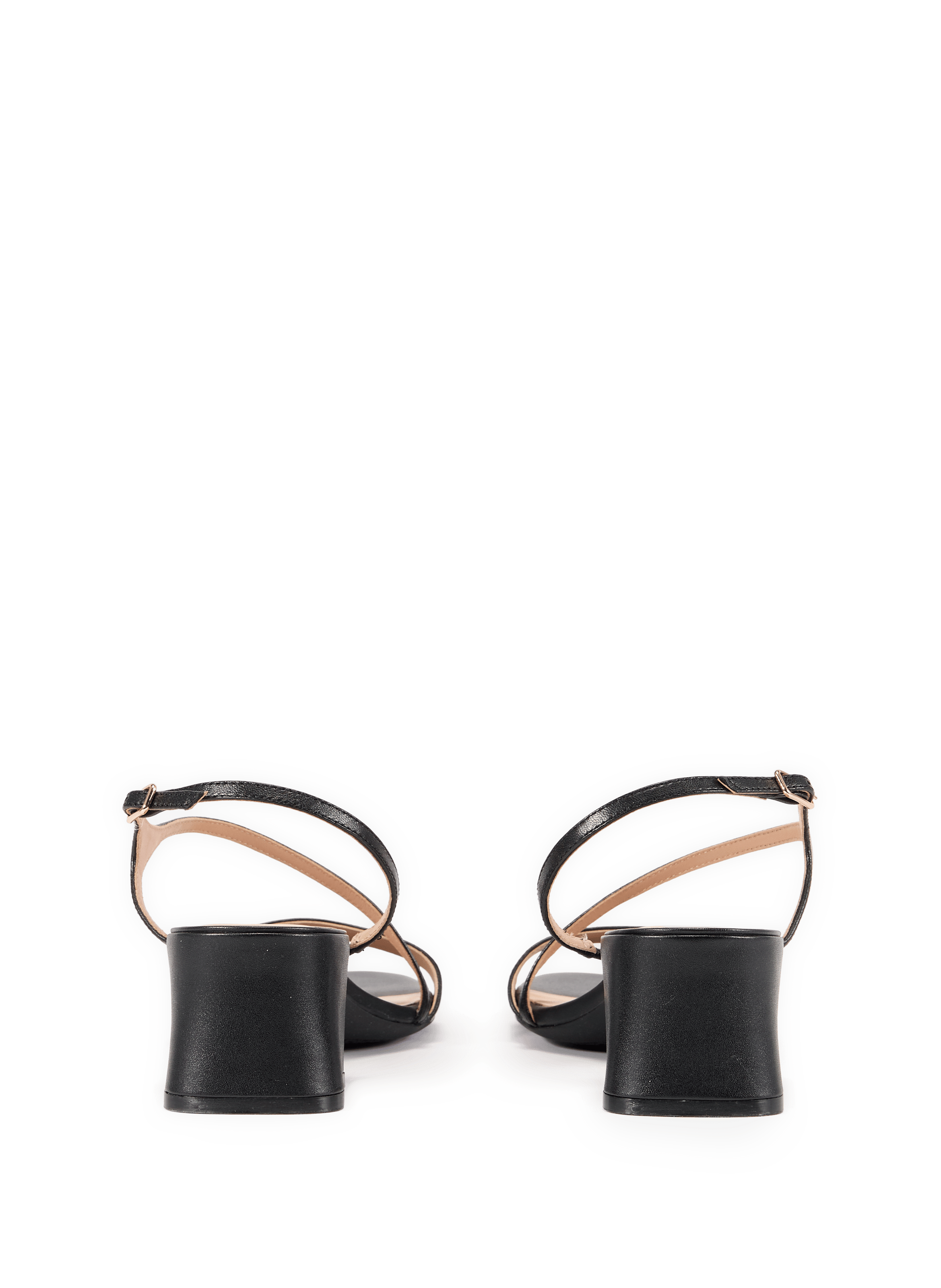 Sandales à talon en cuir GEOX Noir