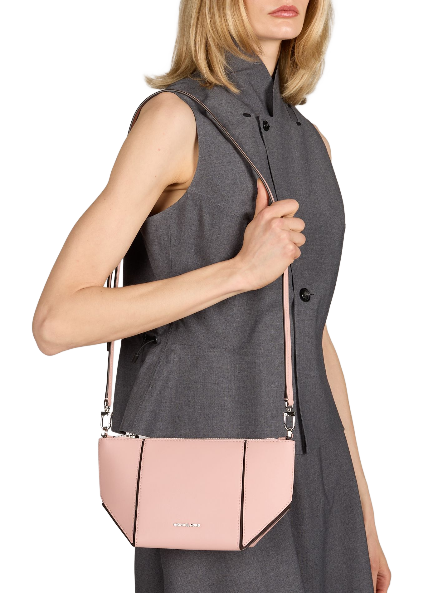 Jordi leather shoulder bag MICHAEL KORS Pink