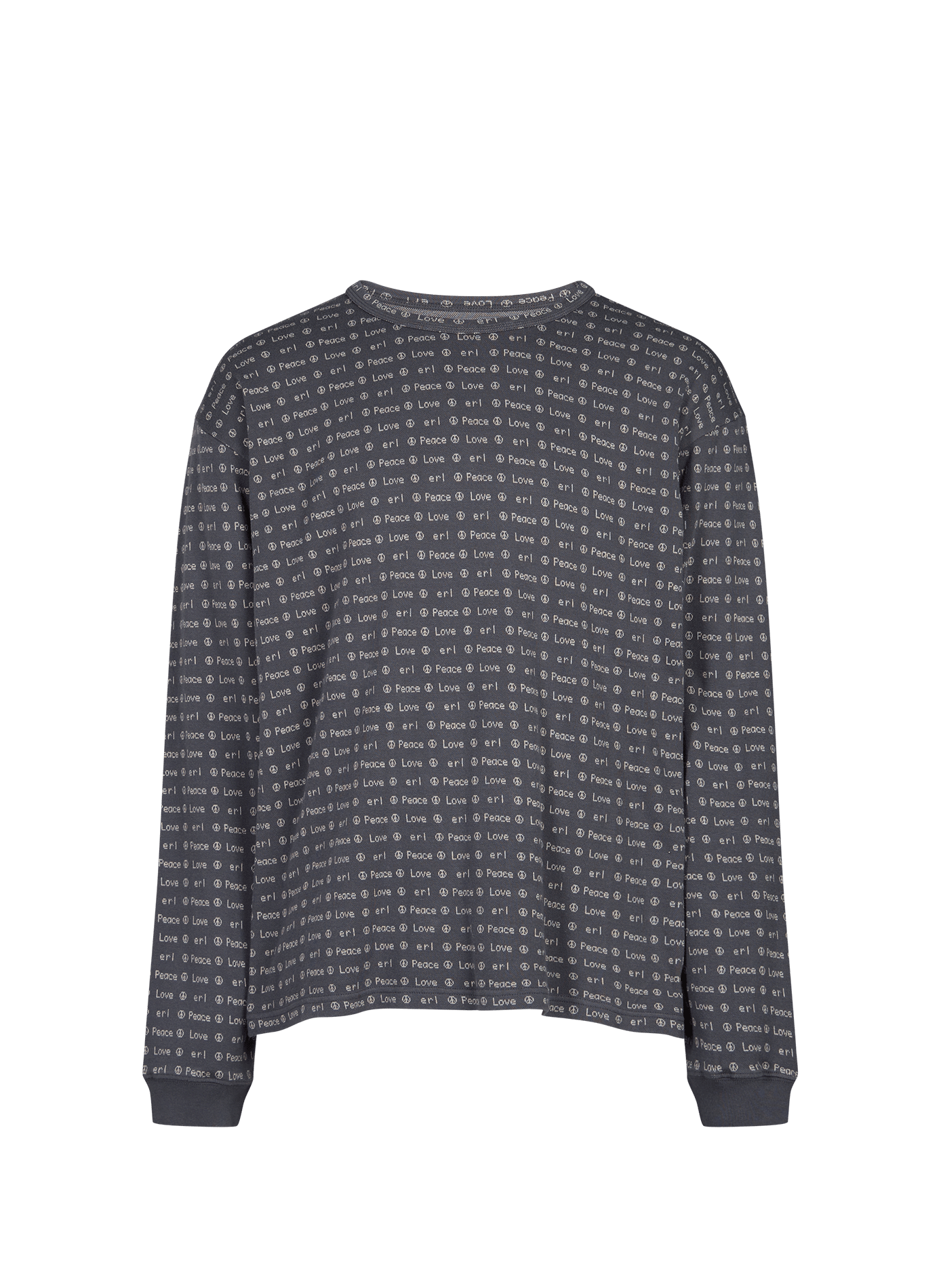 Long-sleeve printed cotton t-shirt ERL Brown