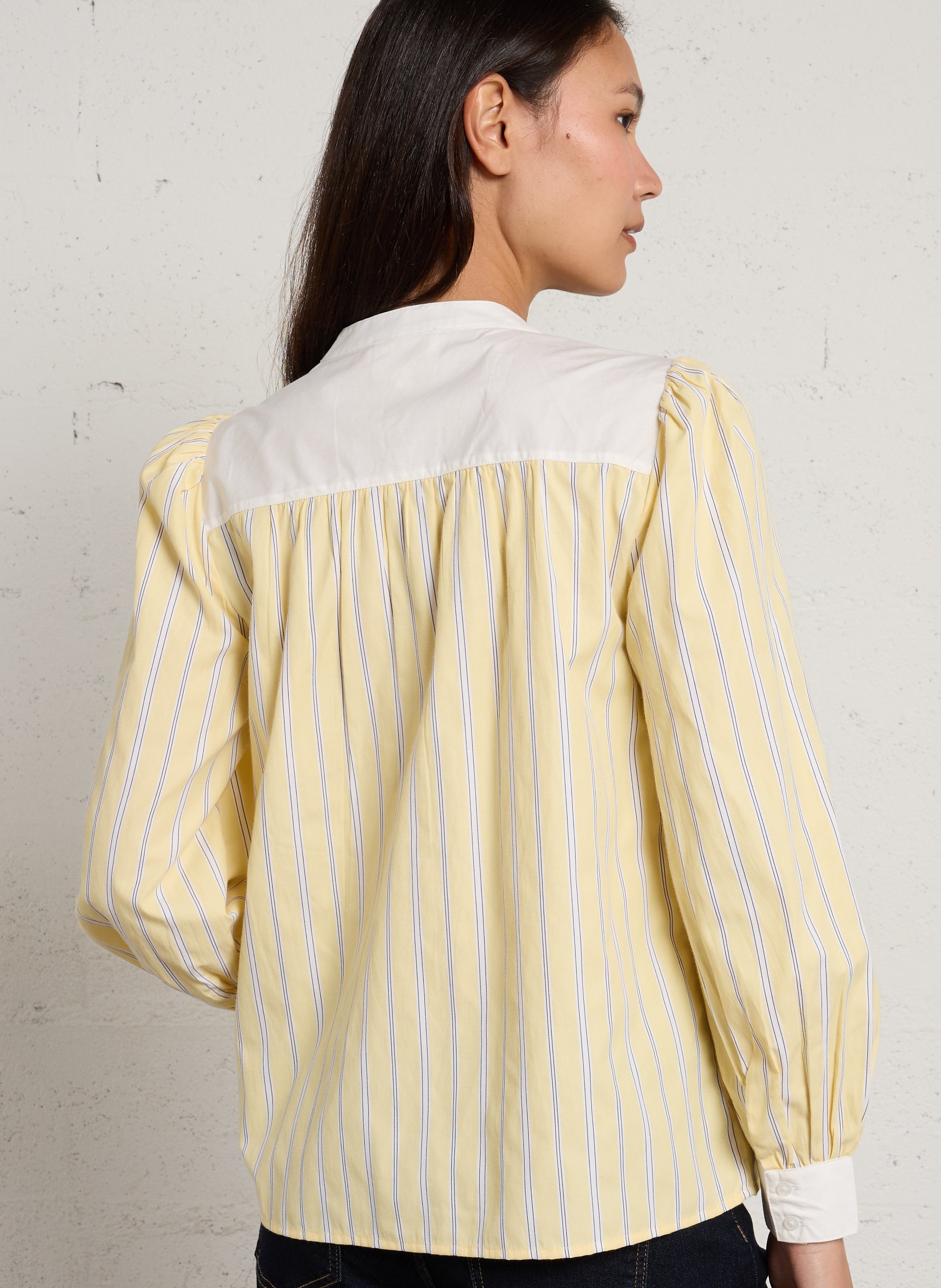 Blouse à rayures col tunisien douglas MAISON 123 Jaune