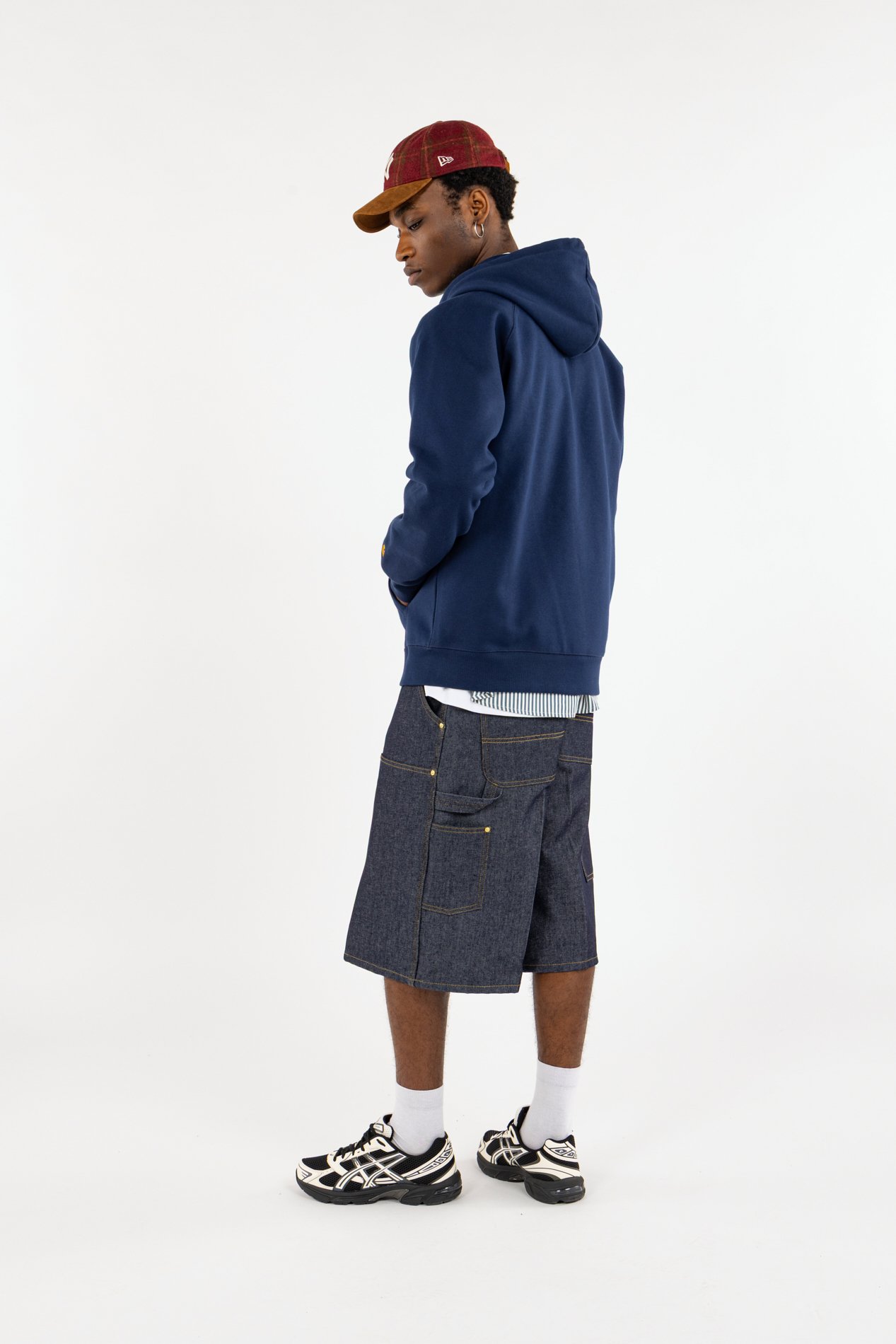 Hoodie zippé hooded chase CARHARTT WIP Bleu
