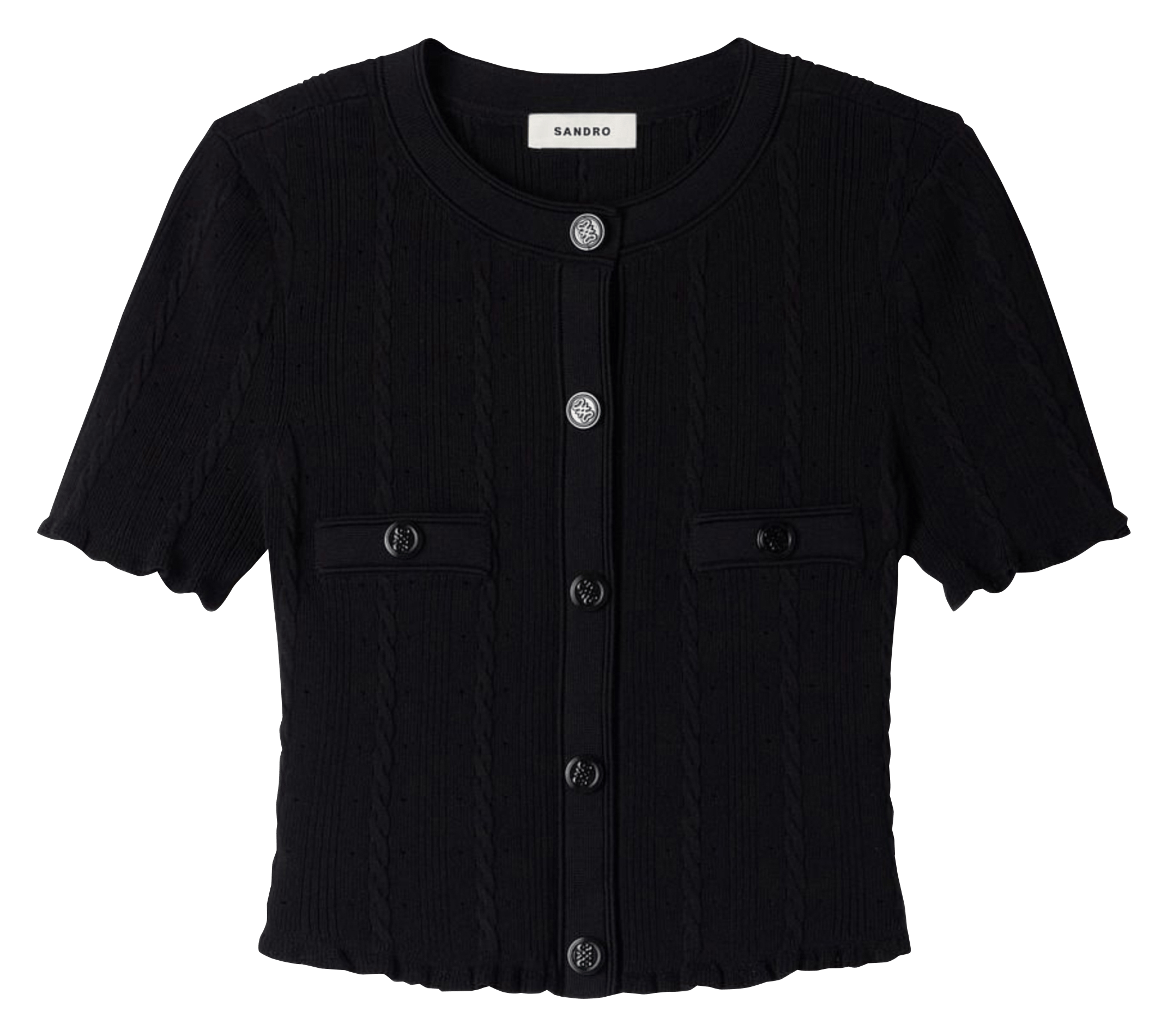 Gilet col rond SANDRO Noir