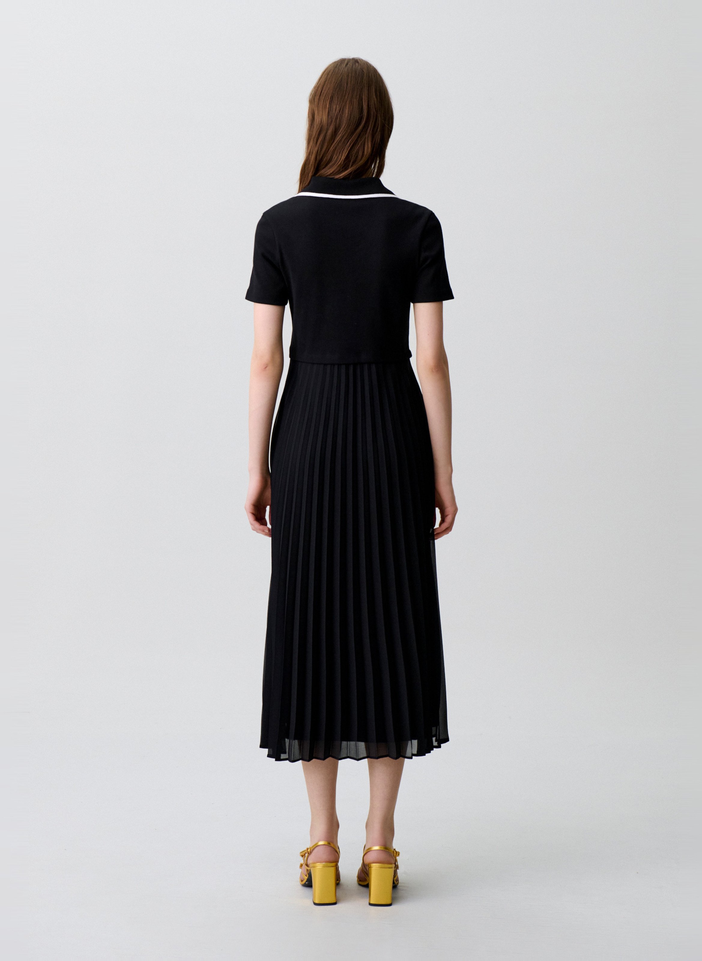 Robe longue col classique en maille CLAUDIE PIERLOT Noir