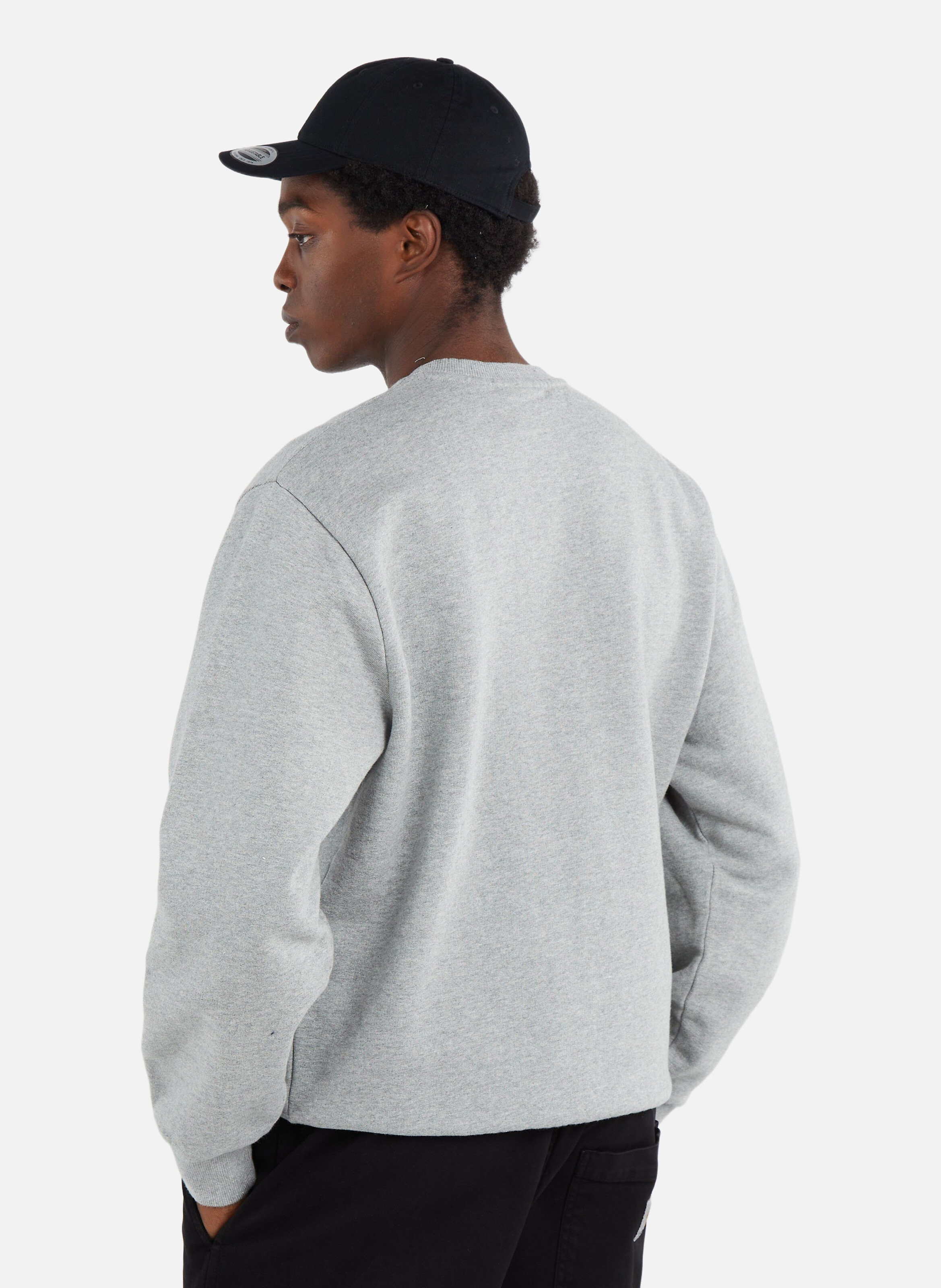 Sweatshirt script embroidery sweat CARHARTT WIP Gris