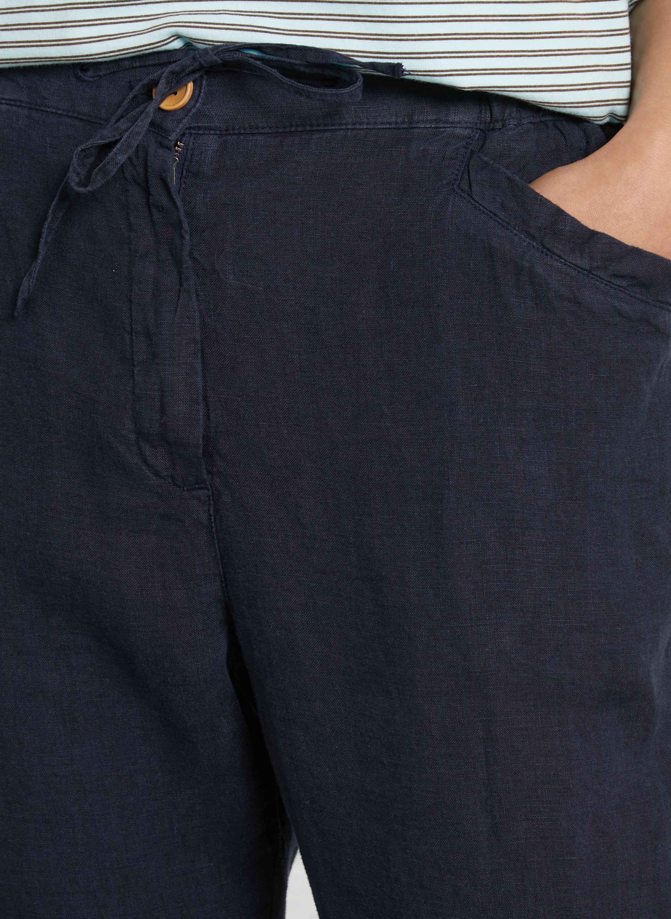Pantacourt en lin ARMOR-LUX Bleu