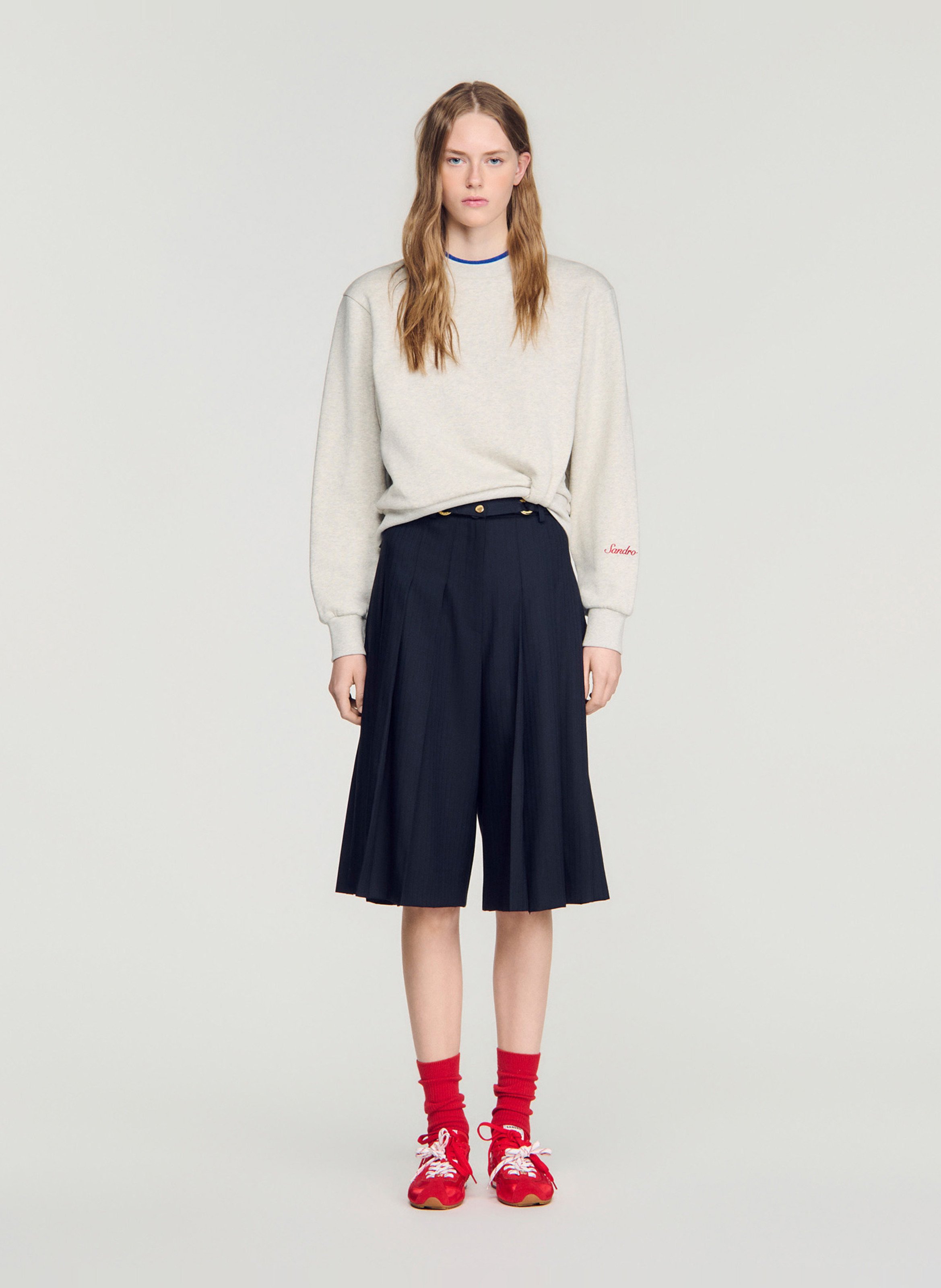 Short en laine SANDRO Bleu