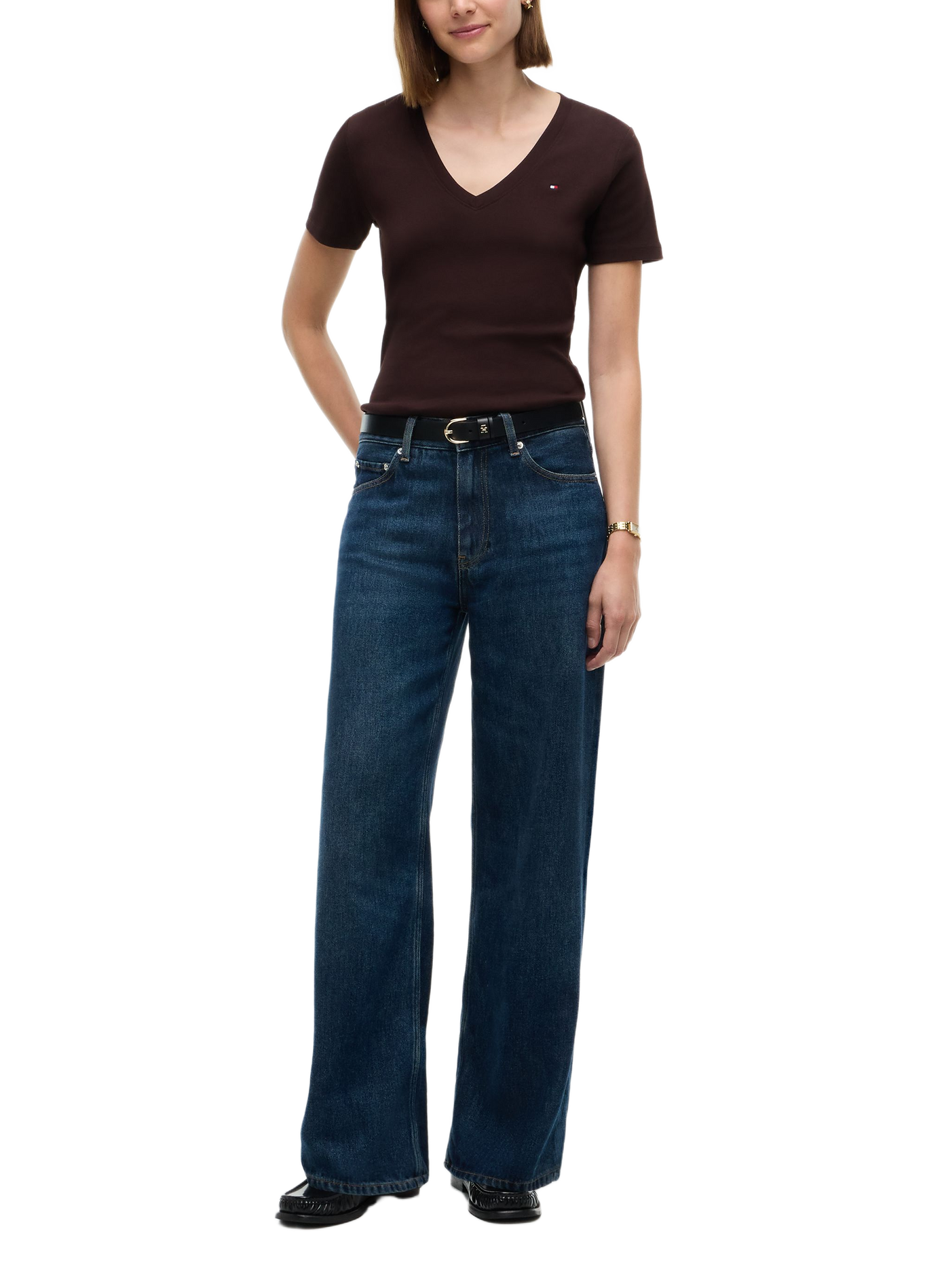 Classic Cotton T-Shirt TOMMY HILFIGER Brown