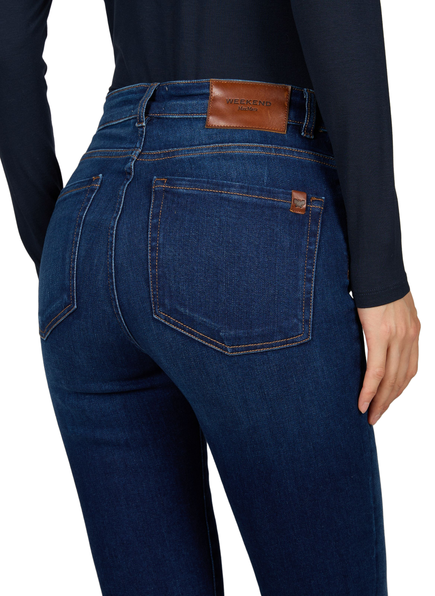 Boot-cut cotton blend jeans MAX MARA WEEK END Blue