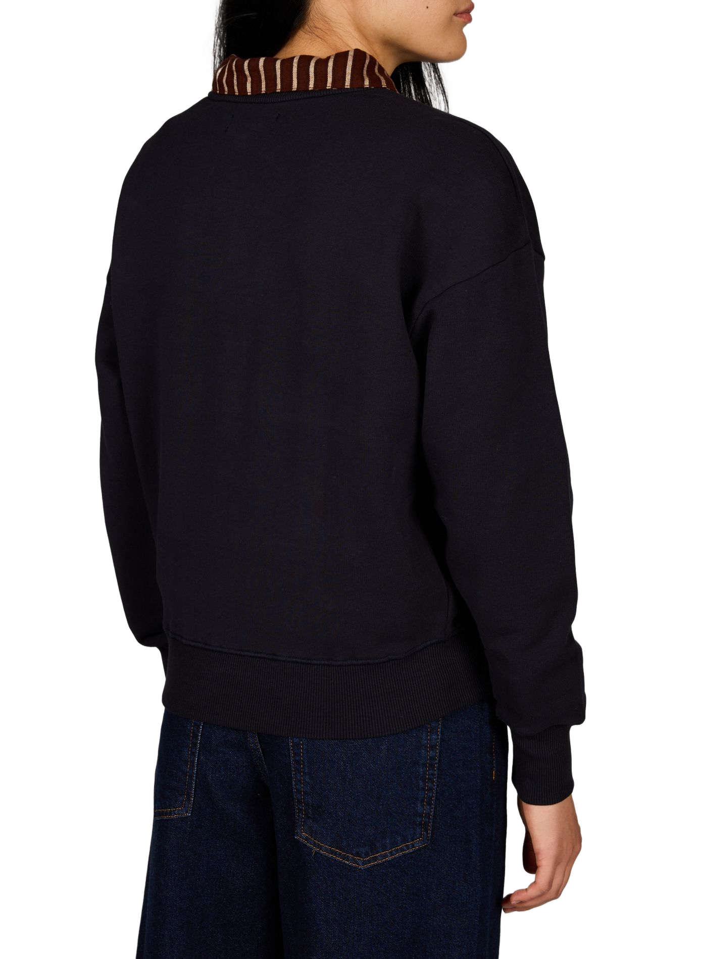 Rundhalsausschnitt-Sweatshirt aus Baumwolle THINKING MU Blau