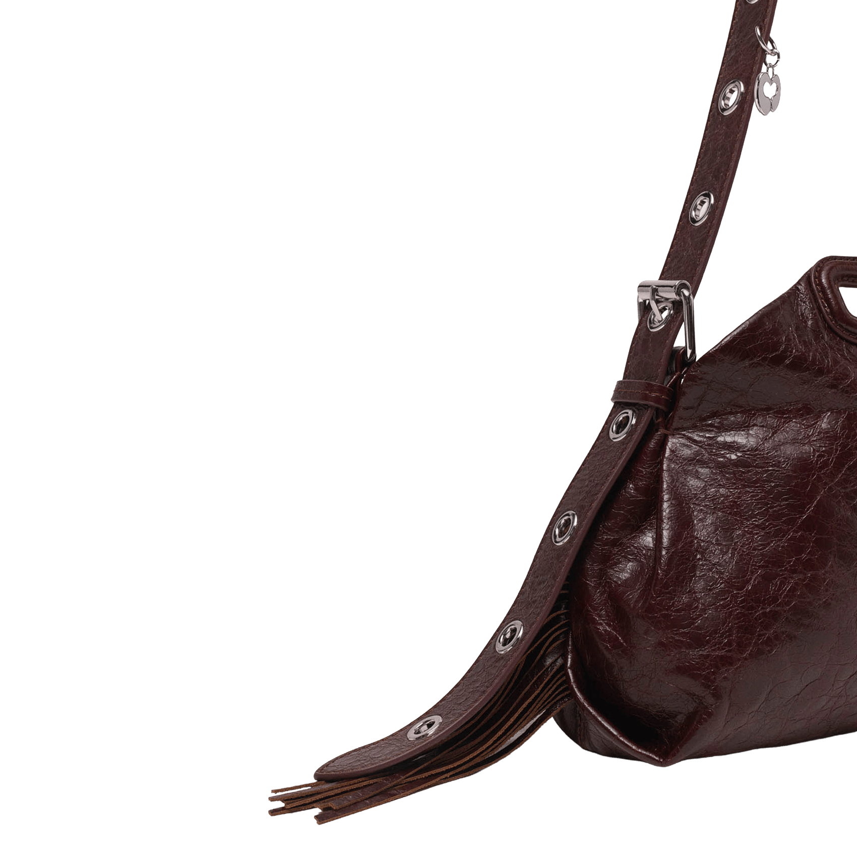 Sac à main en cuir miss m MAJE Marron