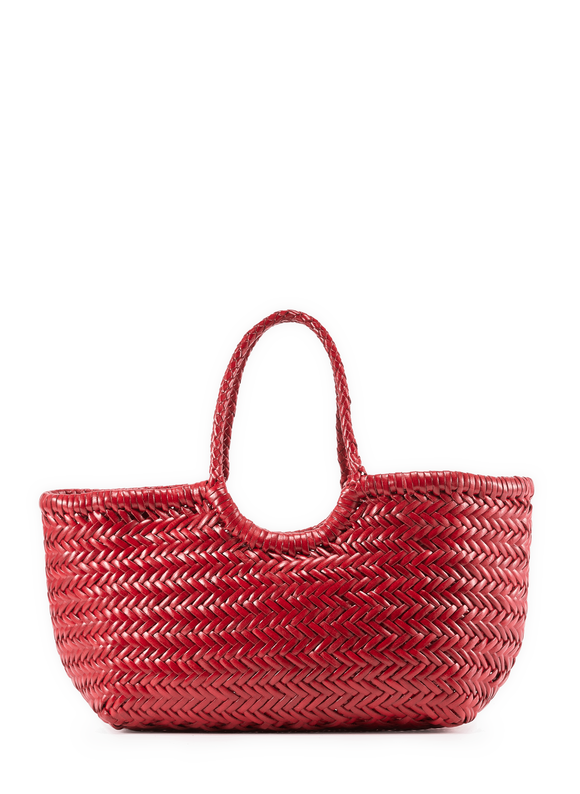Sac panier NANTUCKET en cuir DRAGON DIFFUSION Rouge
