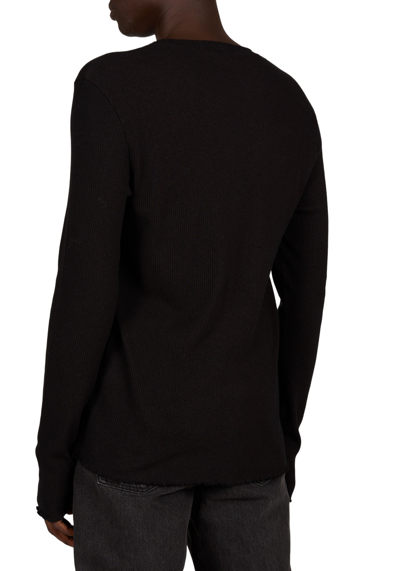 Straight fit round neck solid t-shirt OUR LEGACY Black