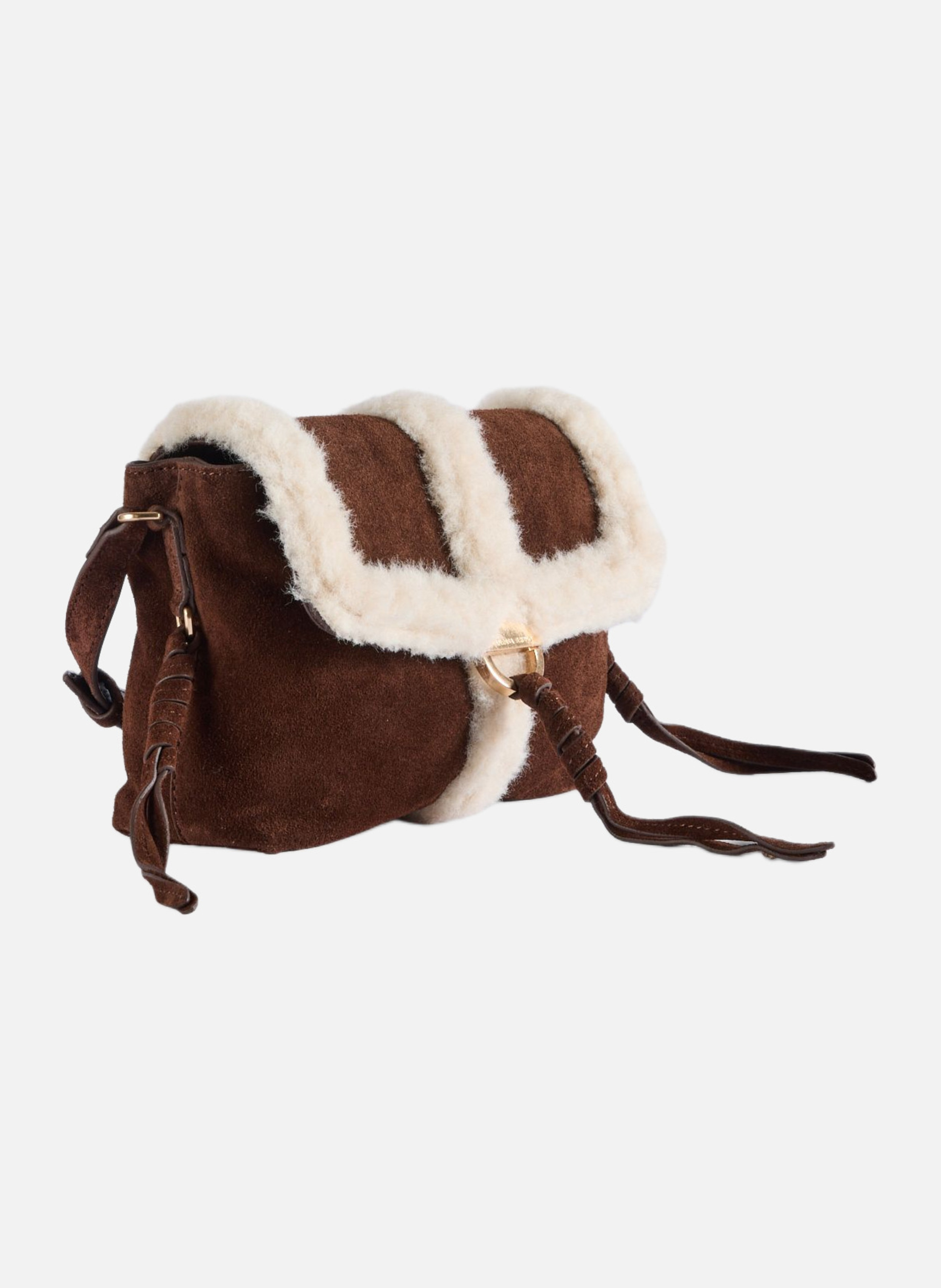 Clutch othilia shearling VANESSA BRUNO Marron