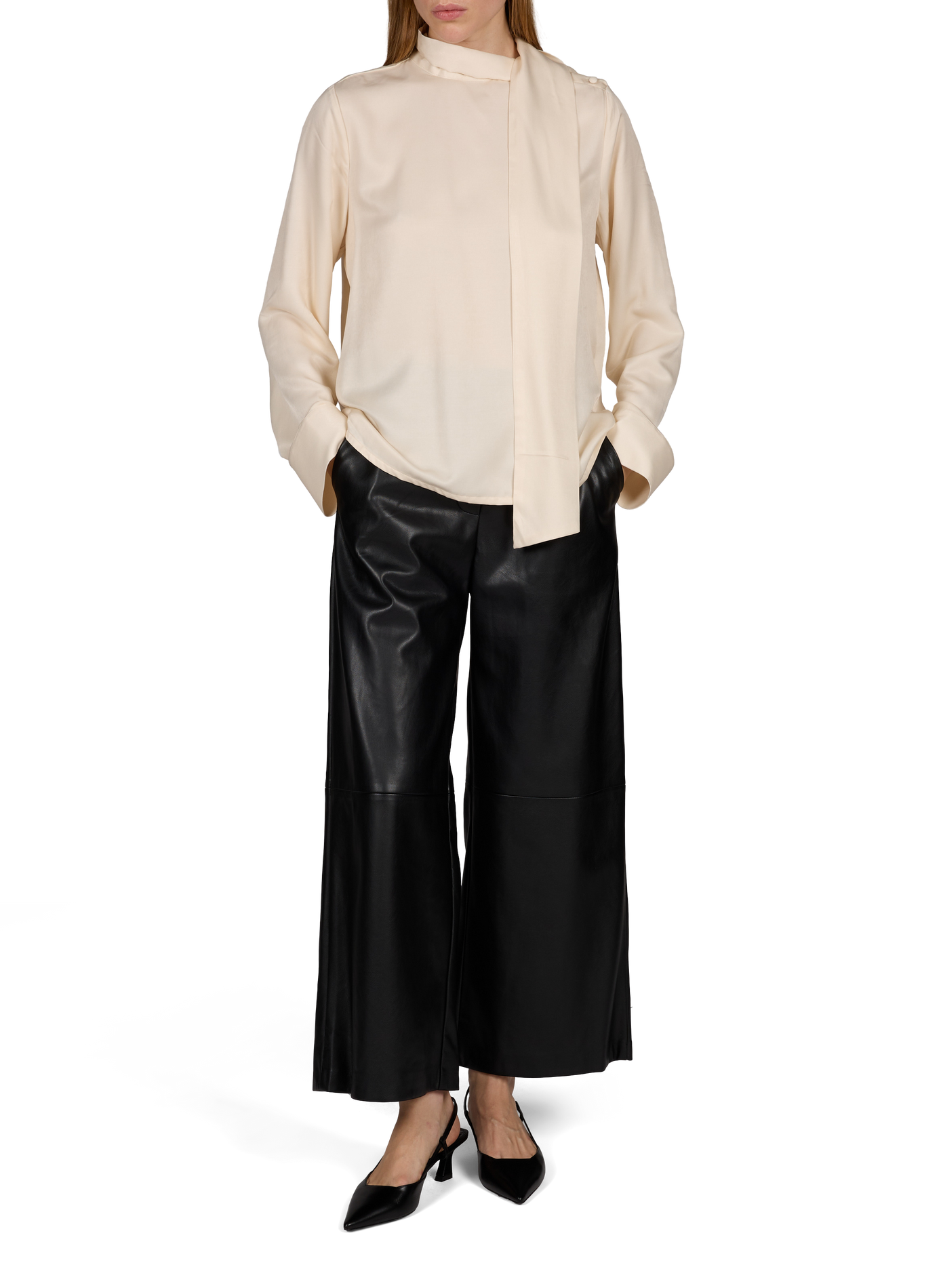 Weite Baumwollhose SUNCOO Schwarz