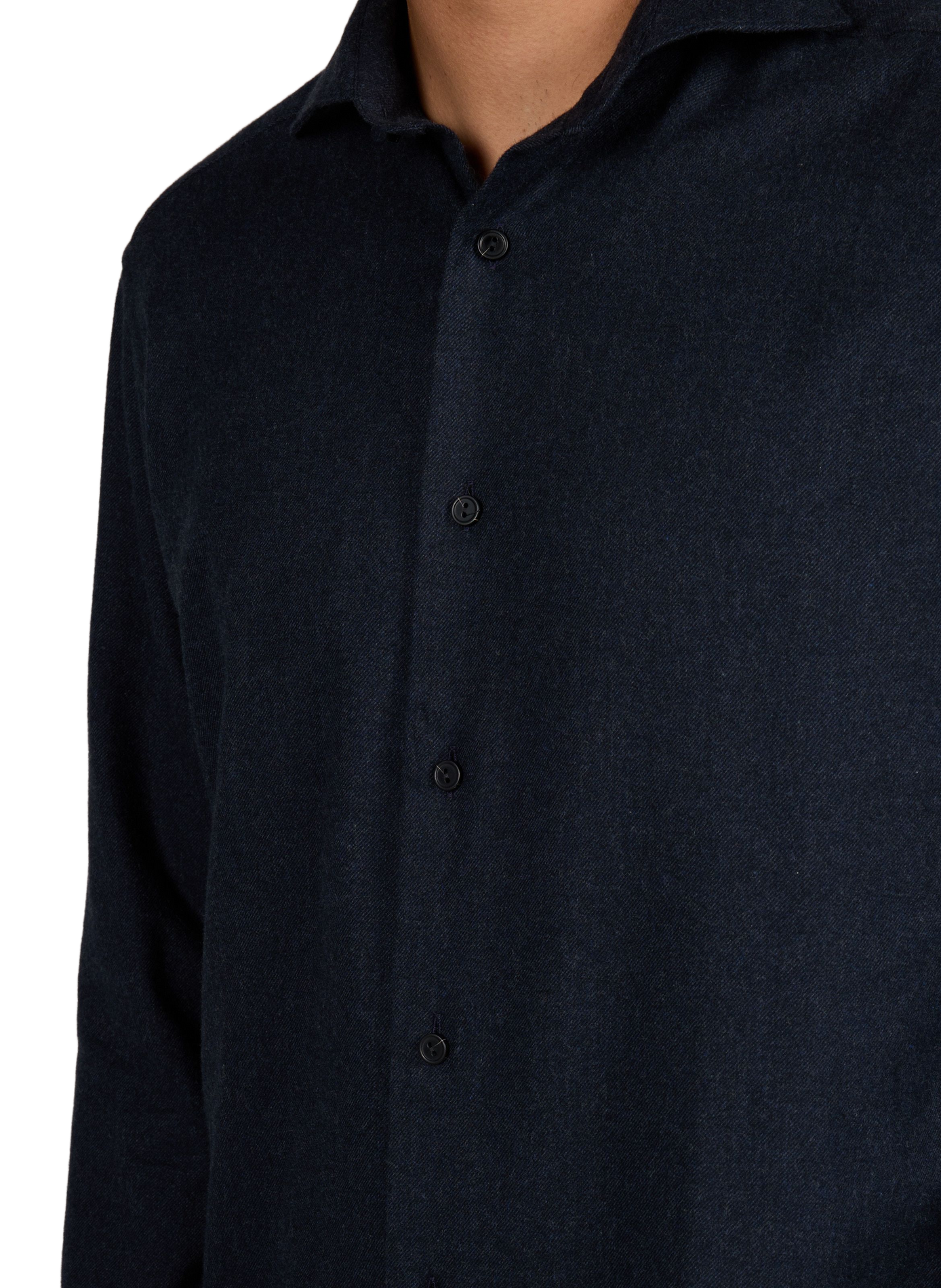 Chemise droite en coton ETON Bleu