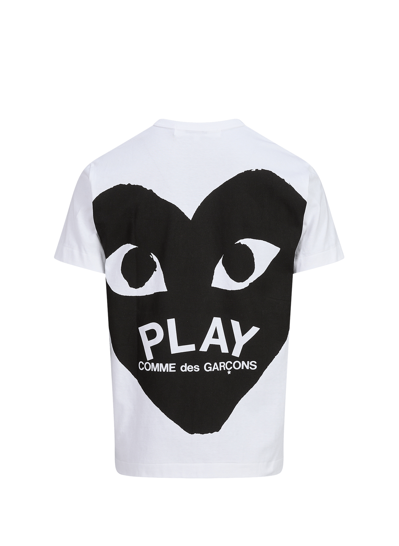 Gerade geschnittenes T-Shirt mit Siebdruck auf der Rückseite COMME DES GARCONS PLAY Weiss