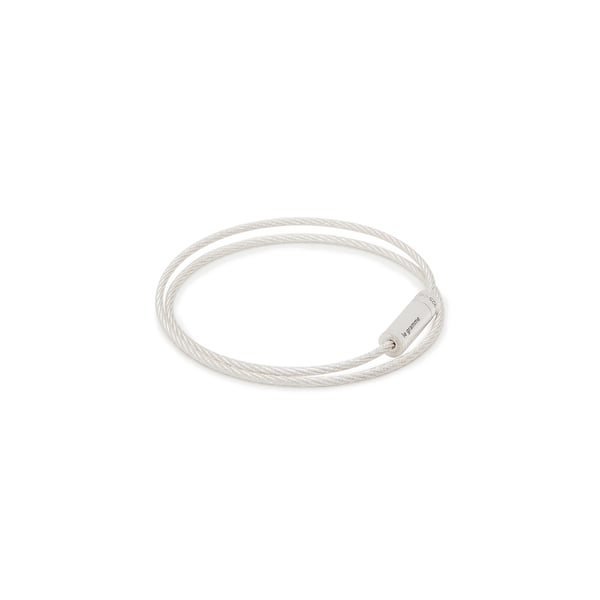 Bracelet câble double tour 9g en argent lisse poli