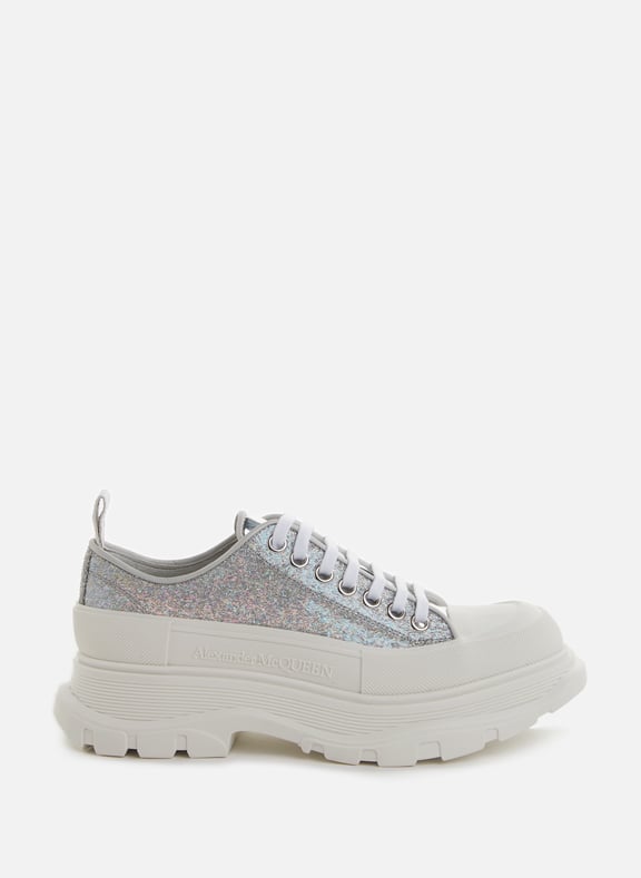 Alexander mcqueen basket femme argent best sale