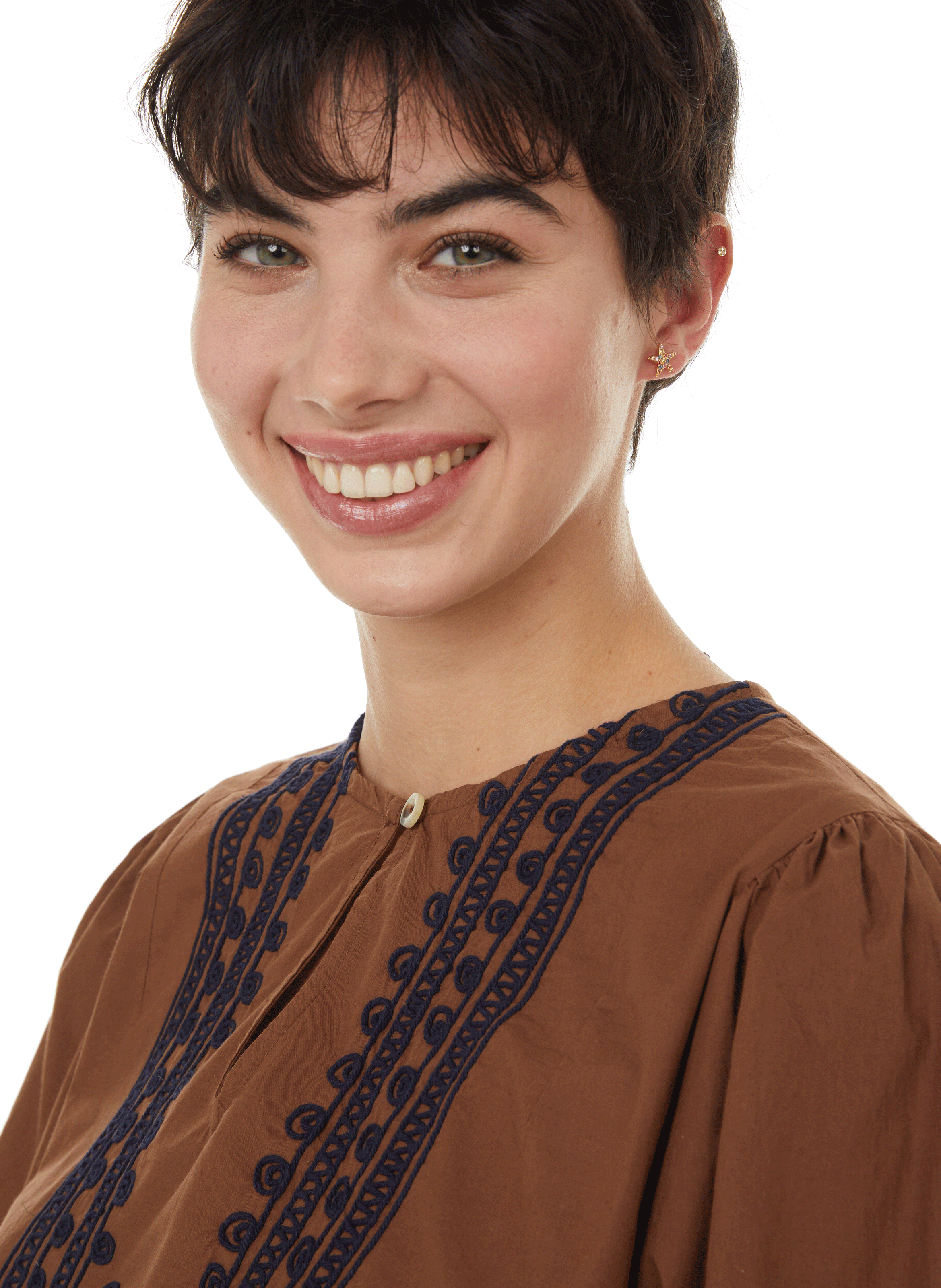 Mini Étoile sapphire and gold earring  YVONNE LÉON Multicolour