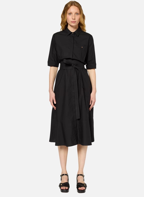 Robe chemise longue en coton - perrine Noir by GERARD DAREL GERARD DAREL Robe chemise longue en coton - perrine Noir