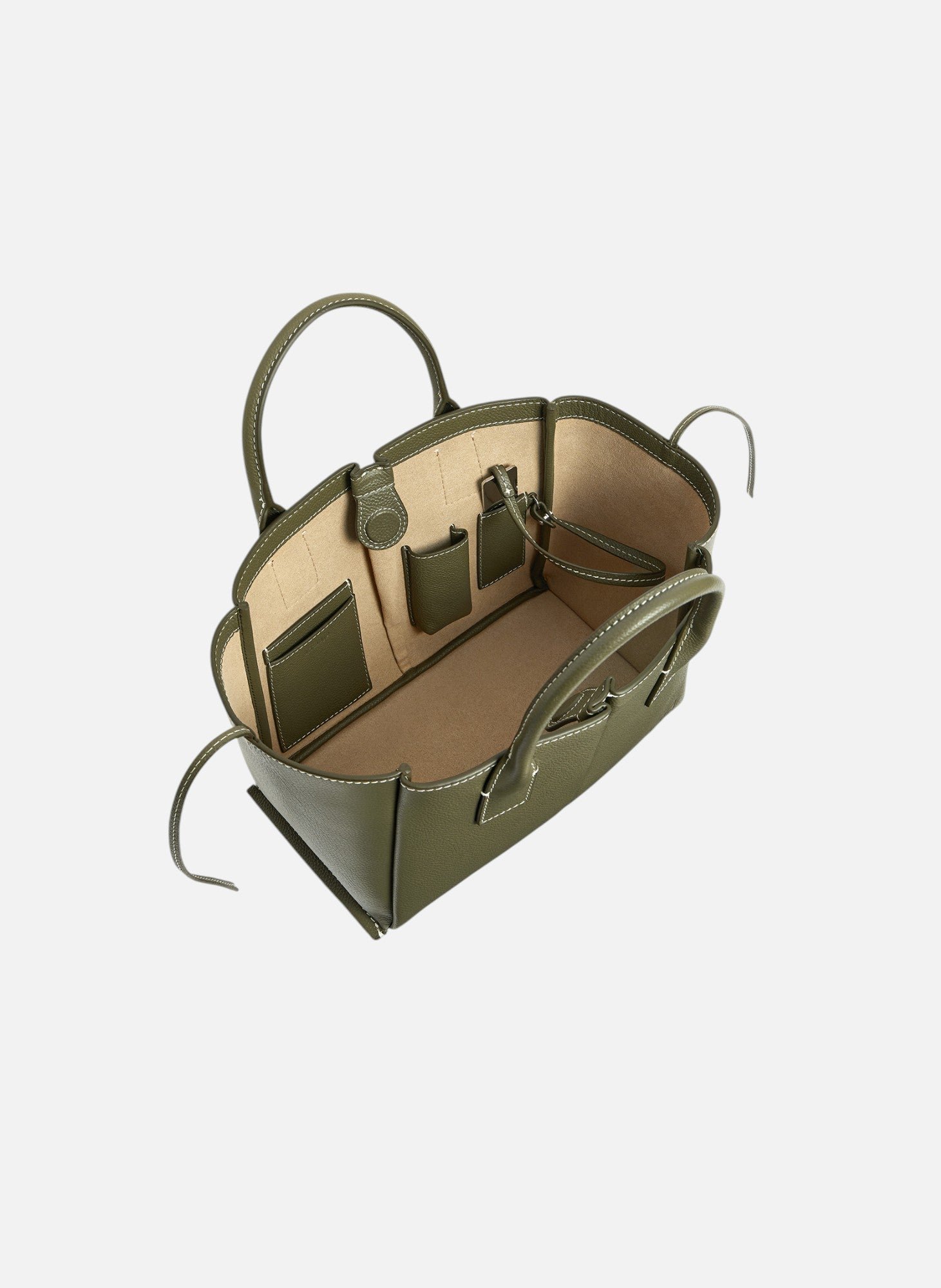 Petit sac à main elena en cuir grainé LE TANNEUR Vert