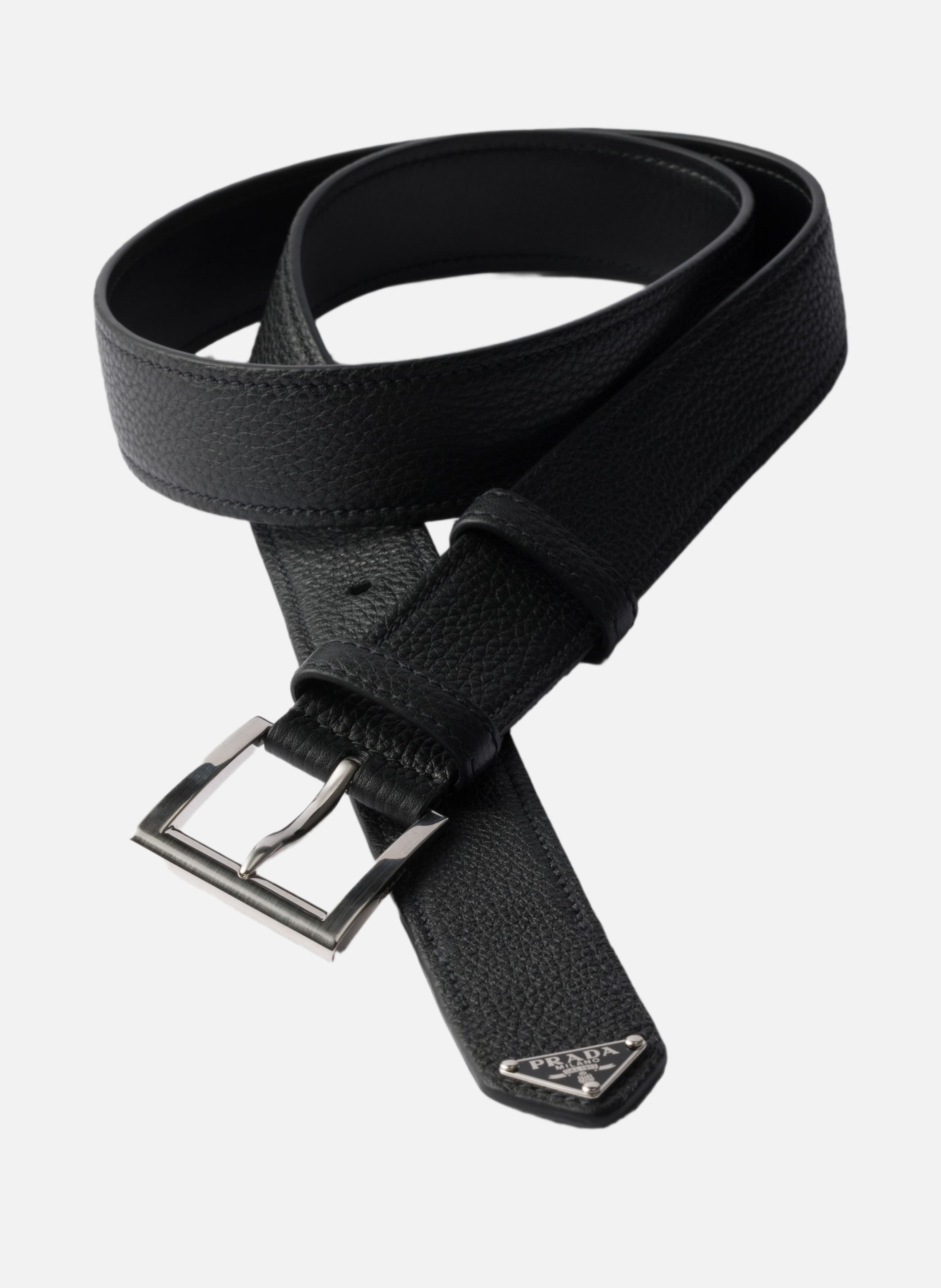 Ceinture en cuir PRADA Noir