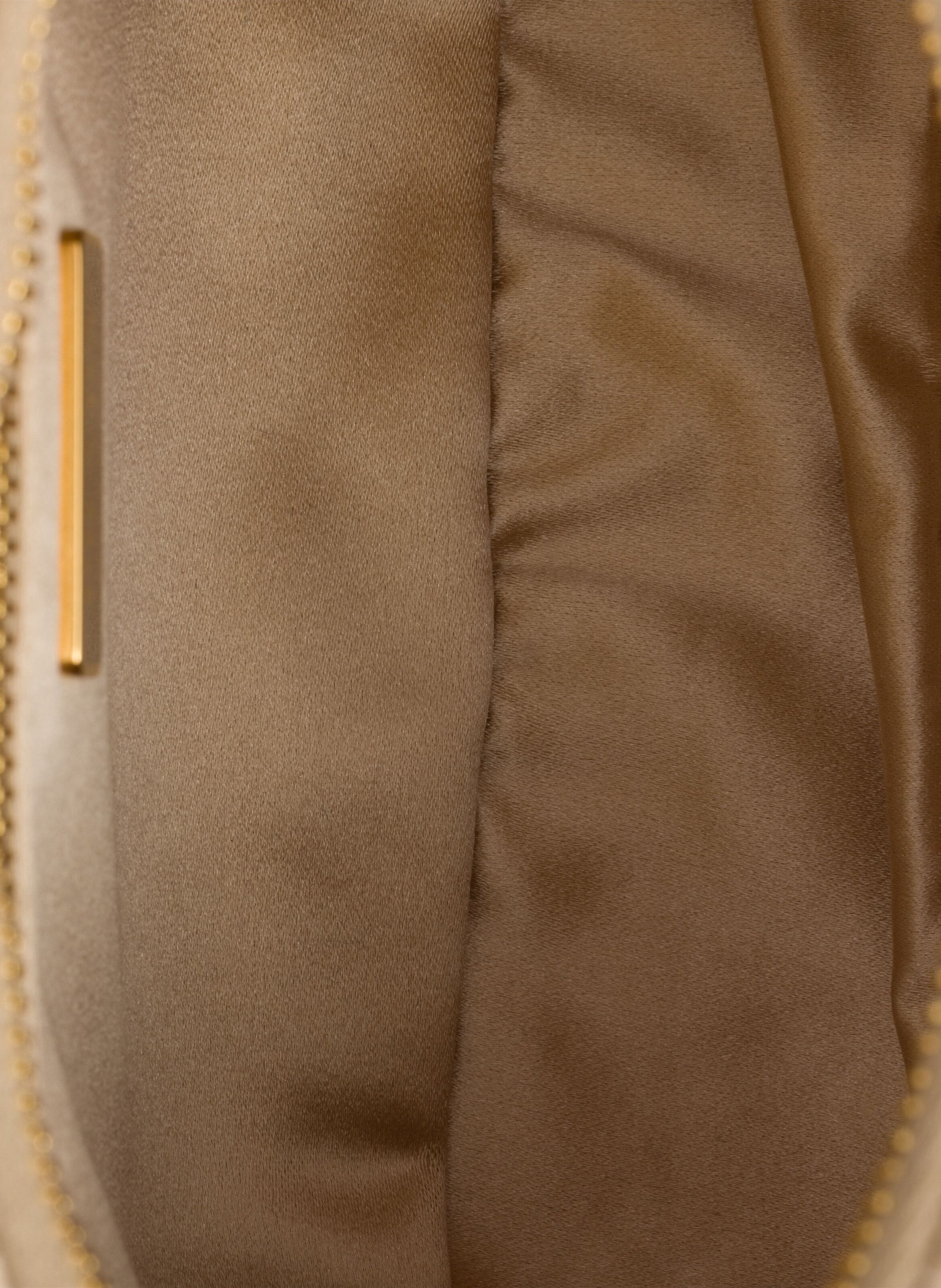 Mini sac prada re-edition 2005 en satin à cristaux PRADA Beige