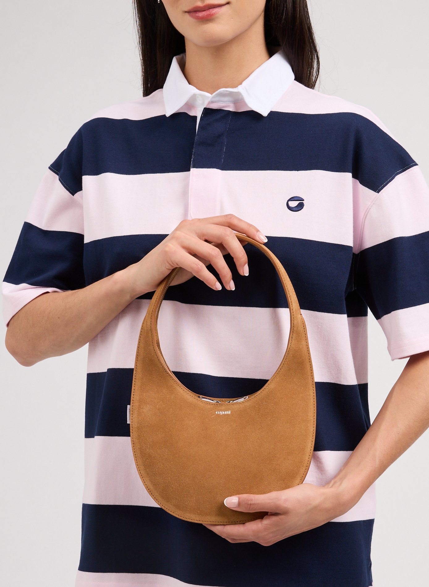 Suede Double Mini Swipe Handbag COPERNI Brown