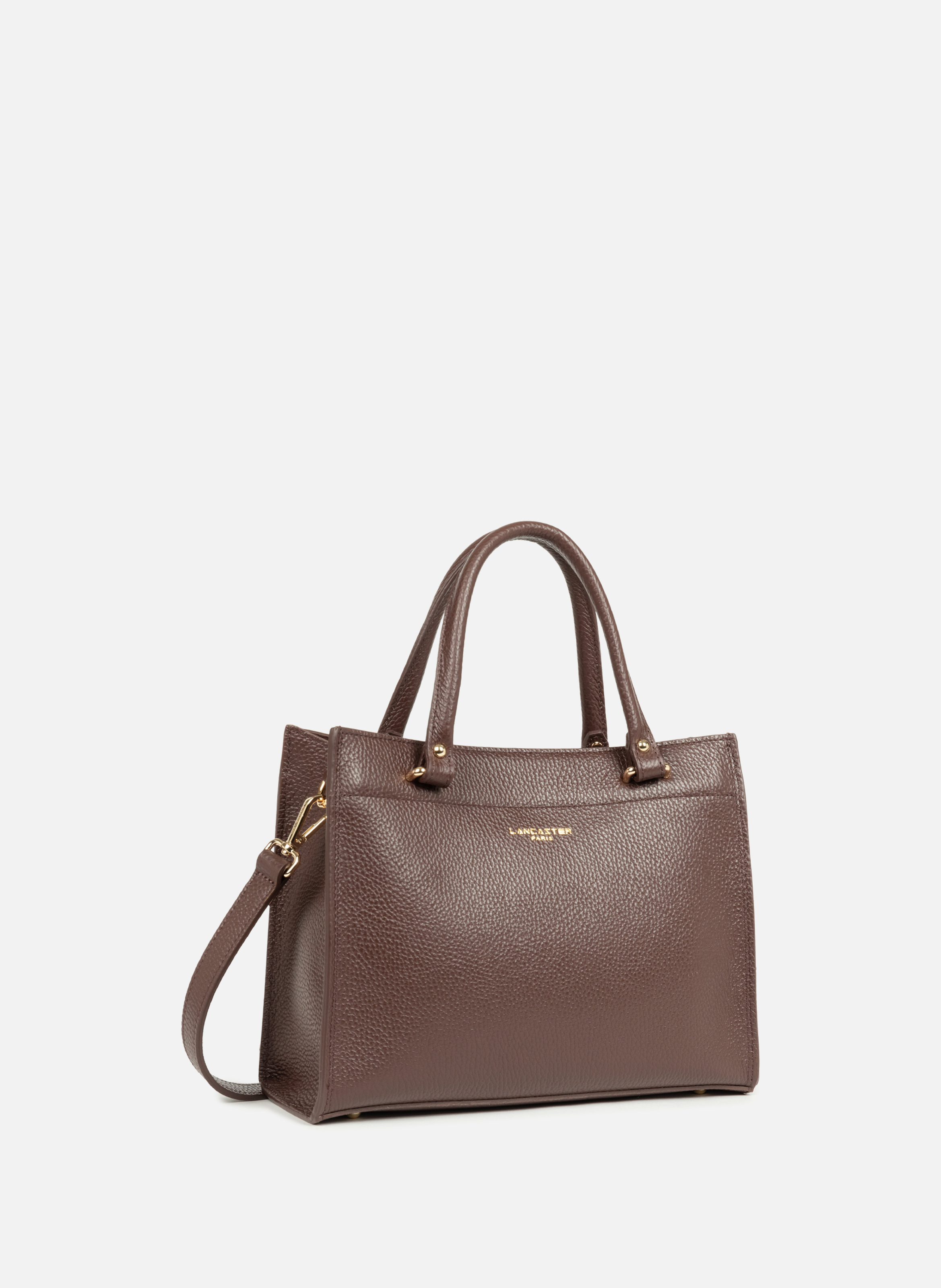 Sac à main - foulonné double daily LANCASTER Marron