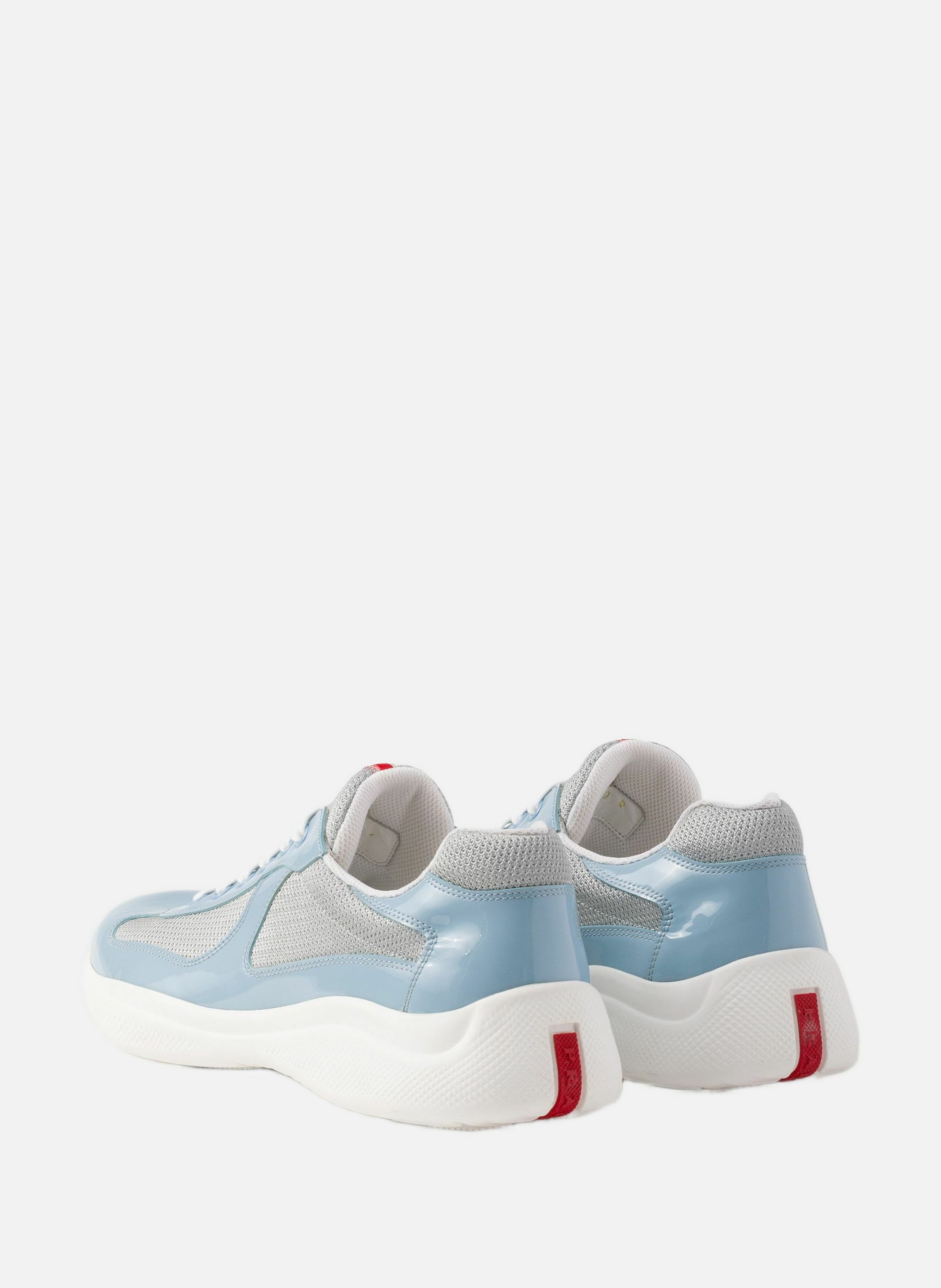Sneakers prada america’s cup en cuir verni et tiss PRADA Bleu