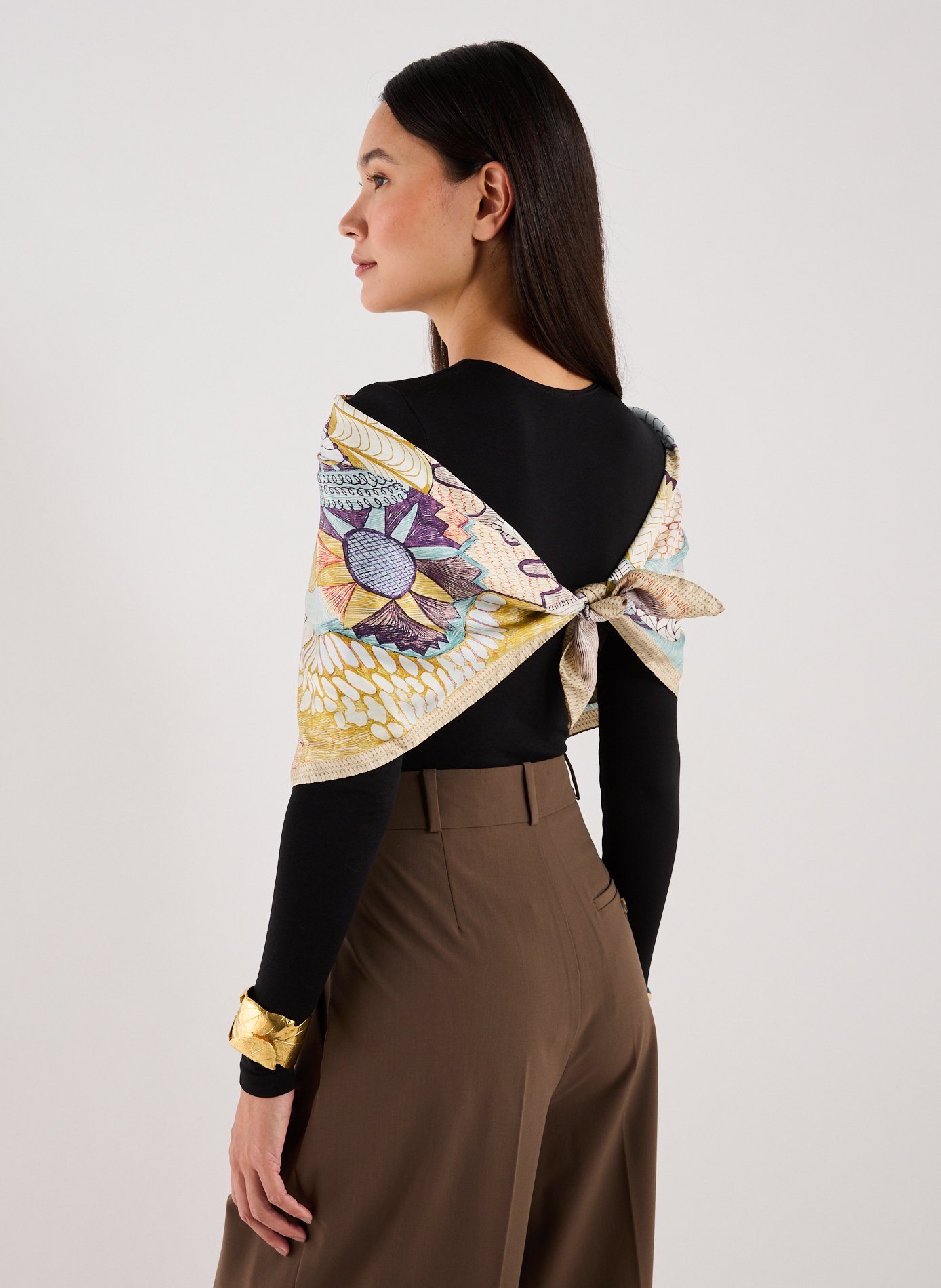 Silk scarf AU PRINTEMPS PARIS Multicolour