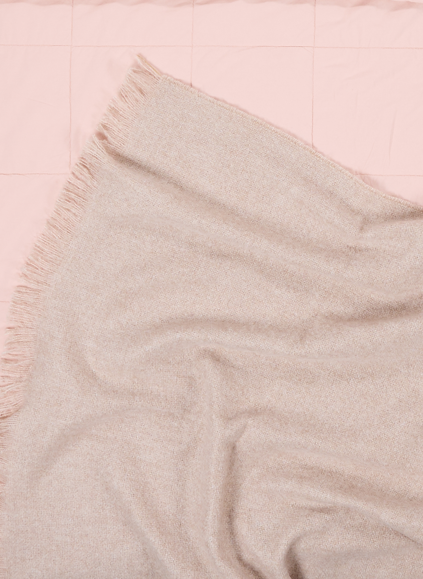 Plaid effet mohair AU PRINTEMPS PARIS Beige