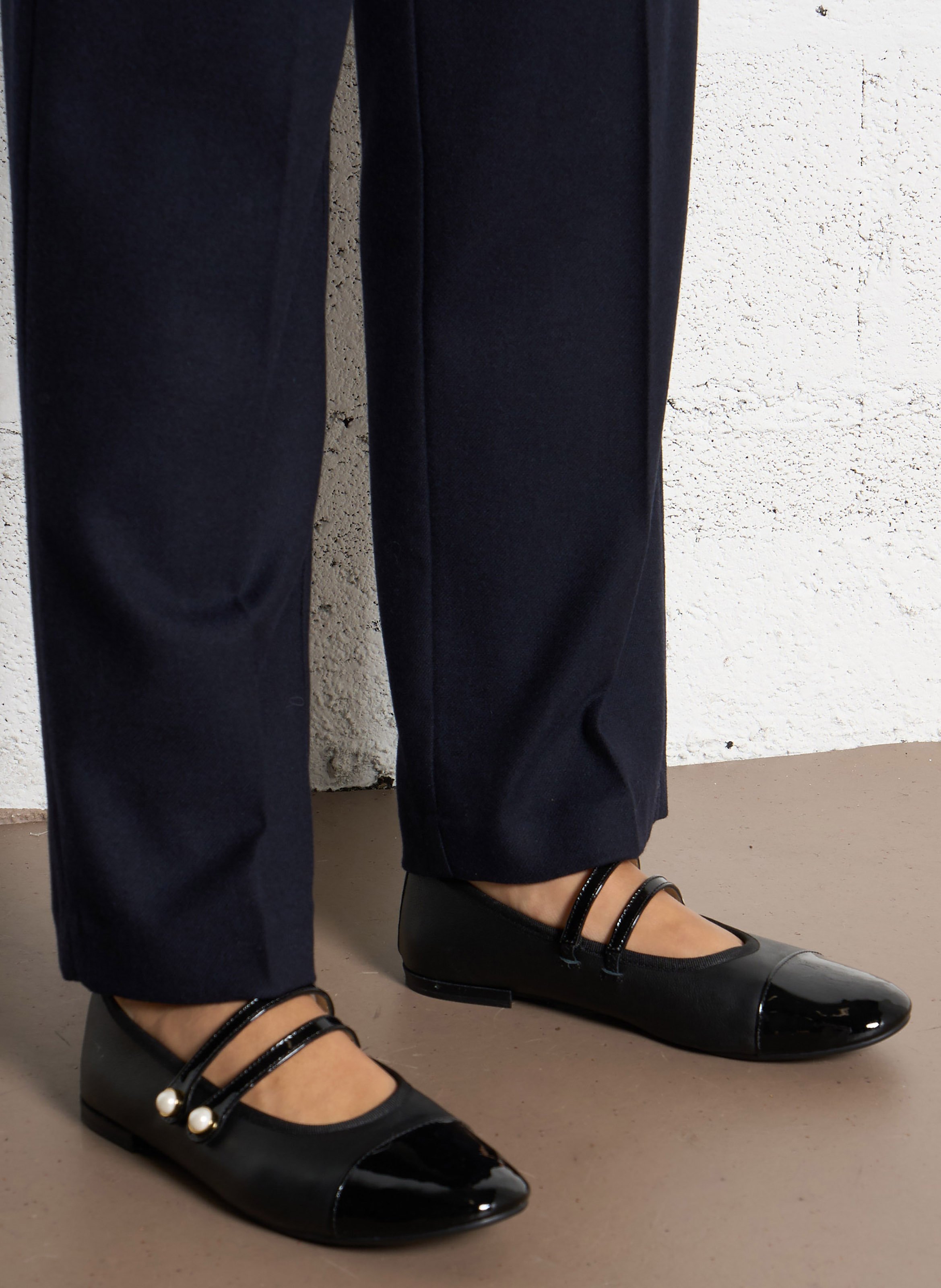 Ballerines en cuir REPETTO Noir