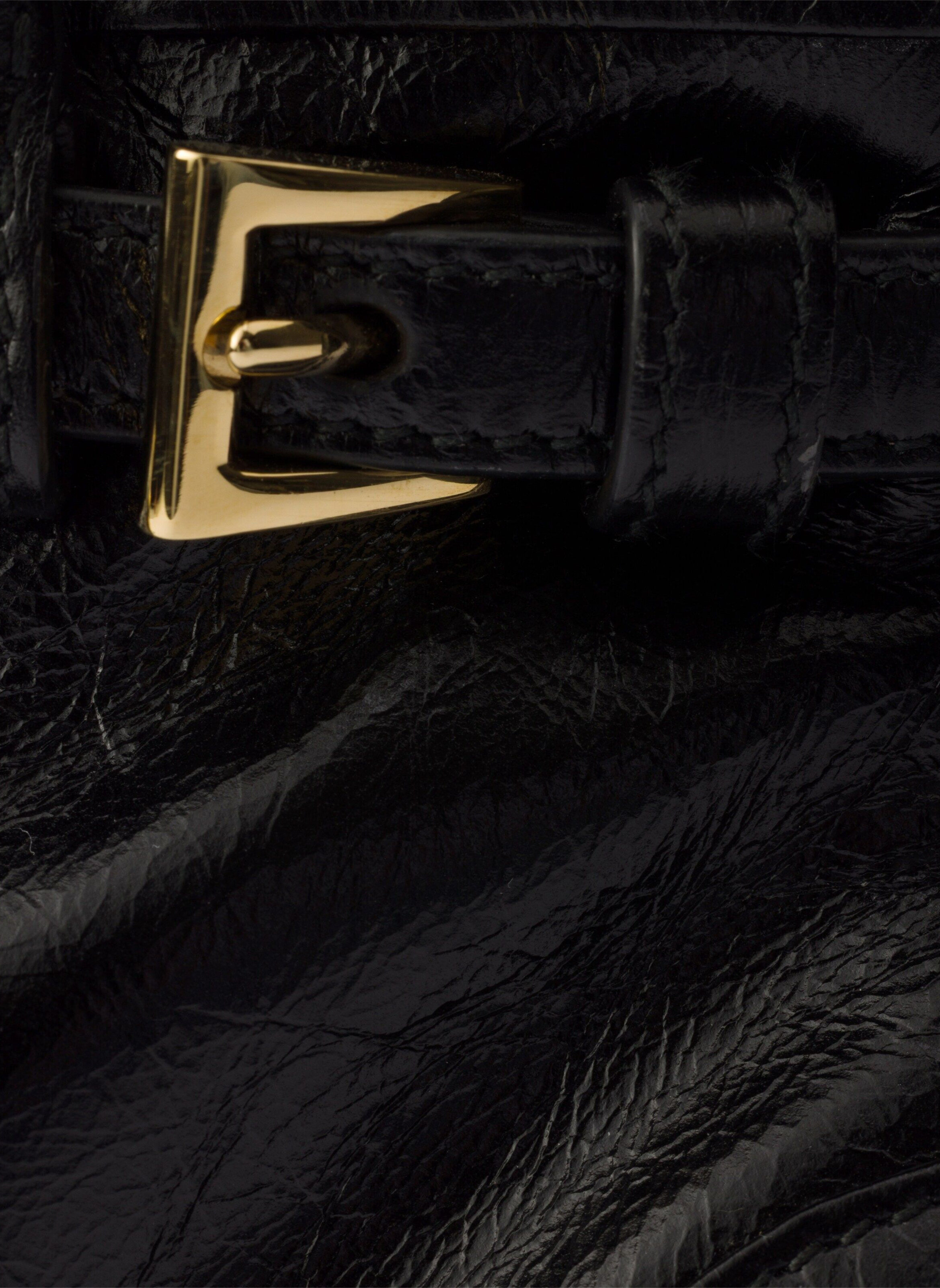 Mini sac à main prada bonnie en cuir PRADA Noir