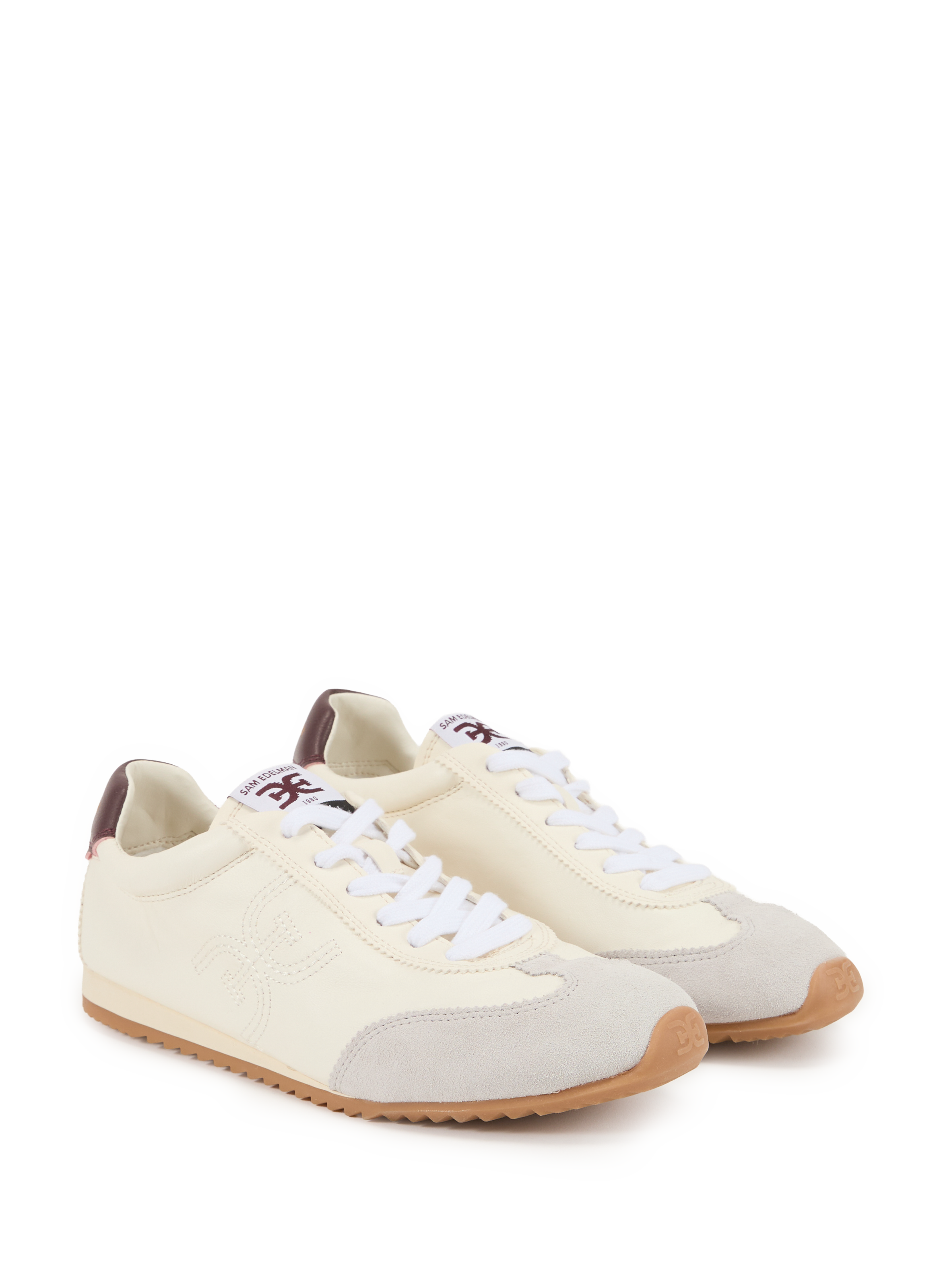 Baskets basses en cuir mélangé  SAM EDELMAN Blanc