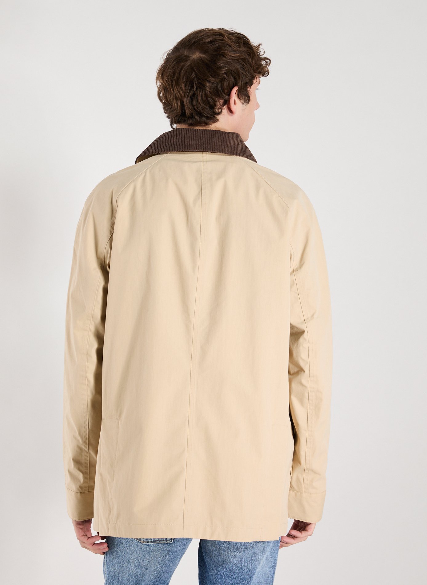 Jacket with classic collar in blended cotton TIMBERLAND Beige