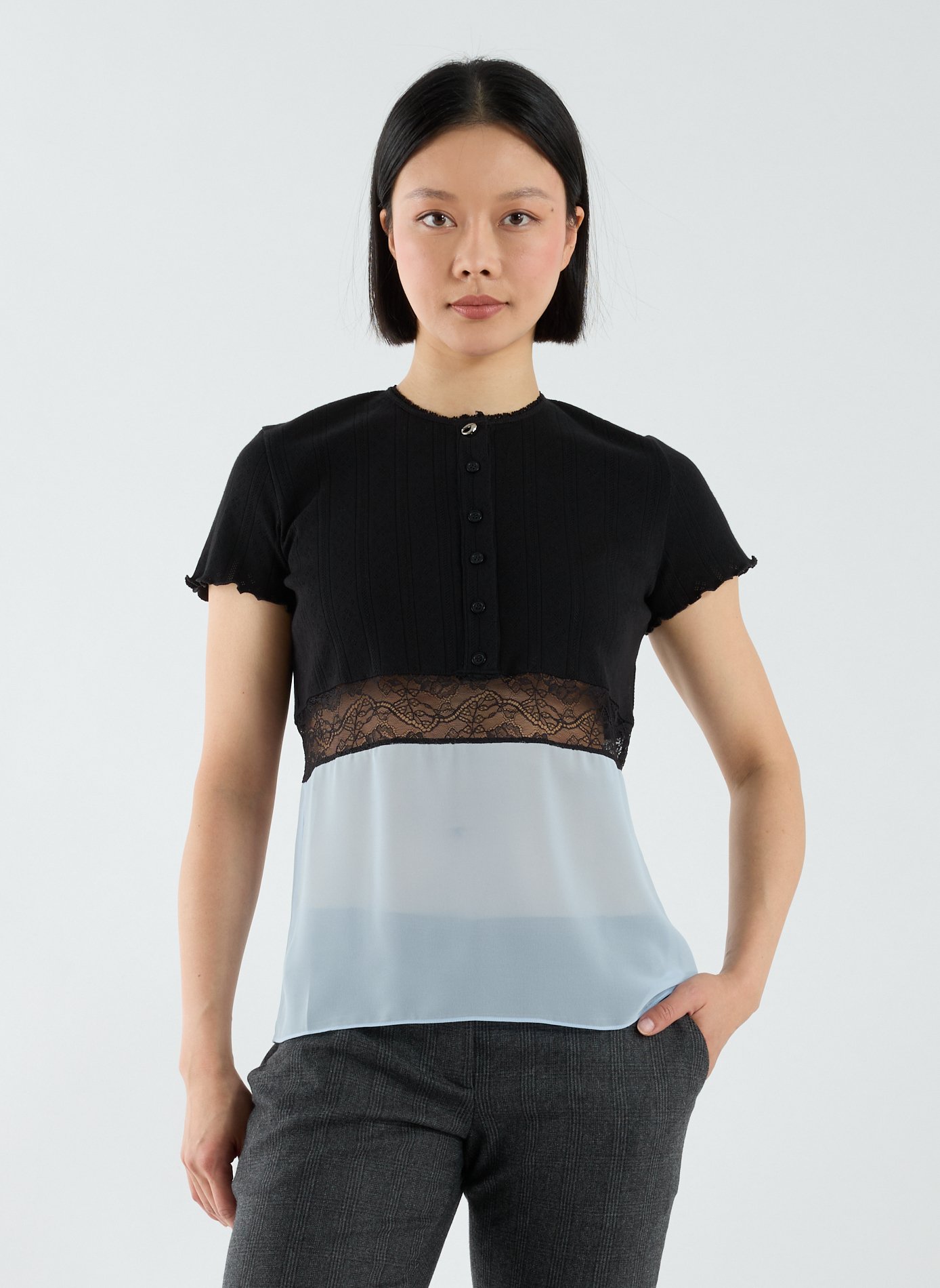 COPERNI Levi?s® x Deepika cotton bi-material top Multicolour