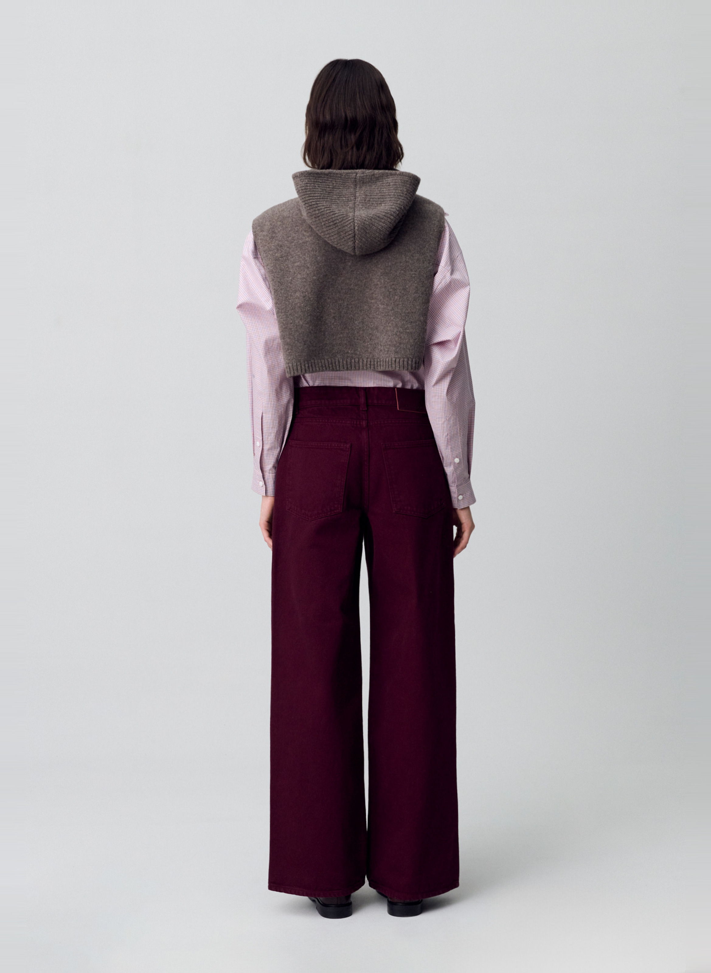 Jean large en coton CLAUDIE PIERLOT Rouge