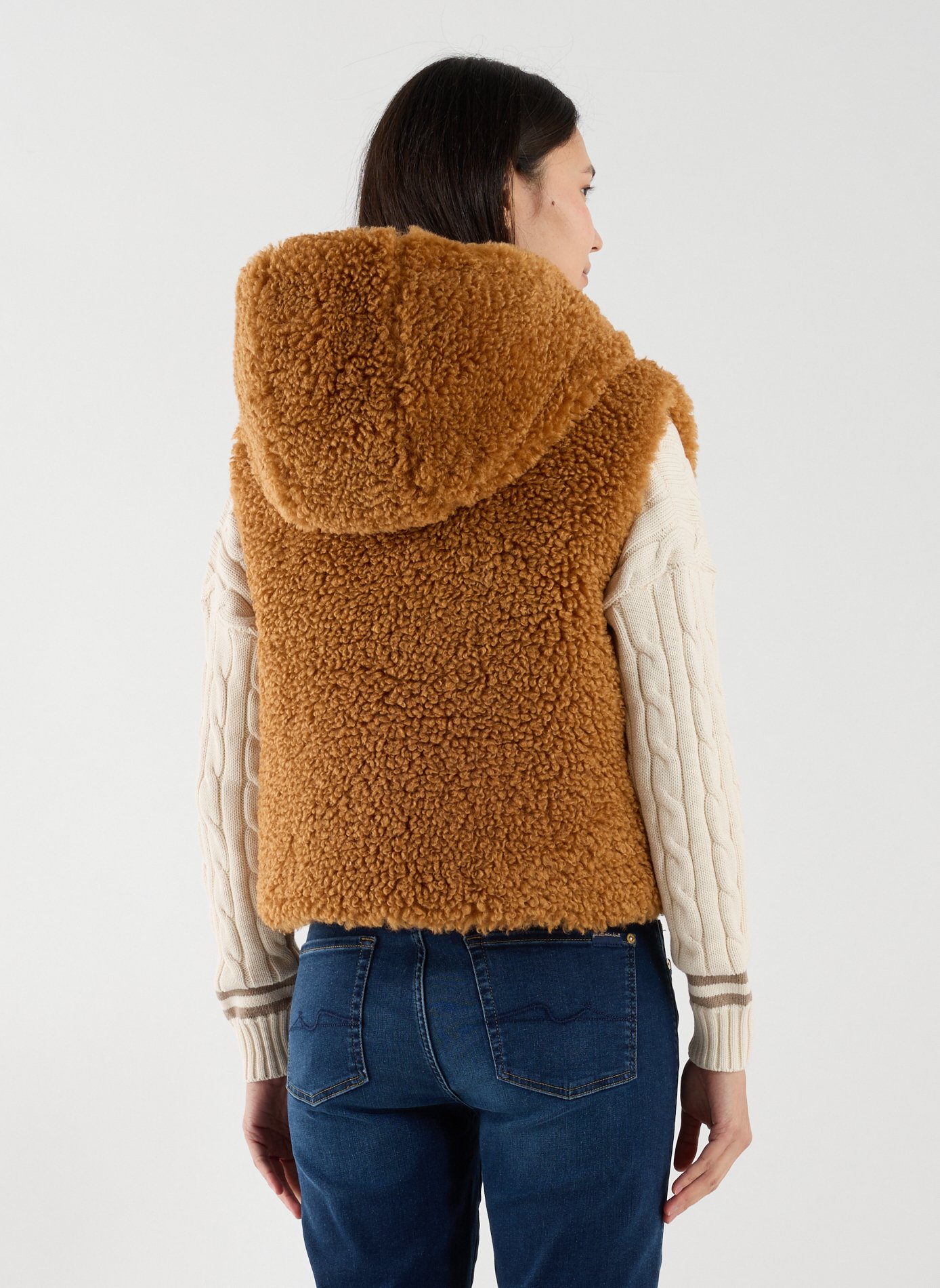 Sleeveless Hooded Jacket SAVE THE DUCK Brown