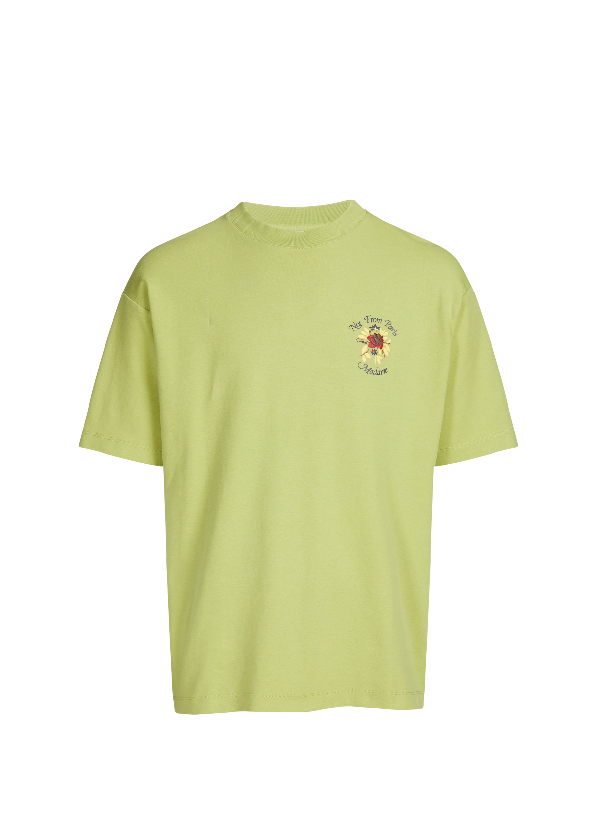 T-shirt sérigraphié à col rond en coton  Light olive