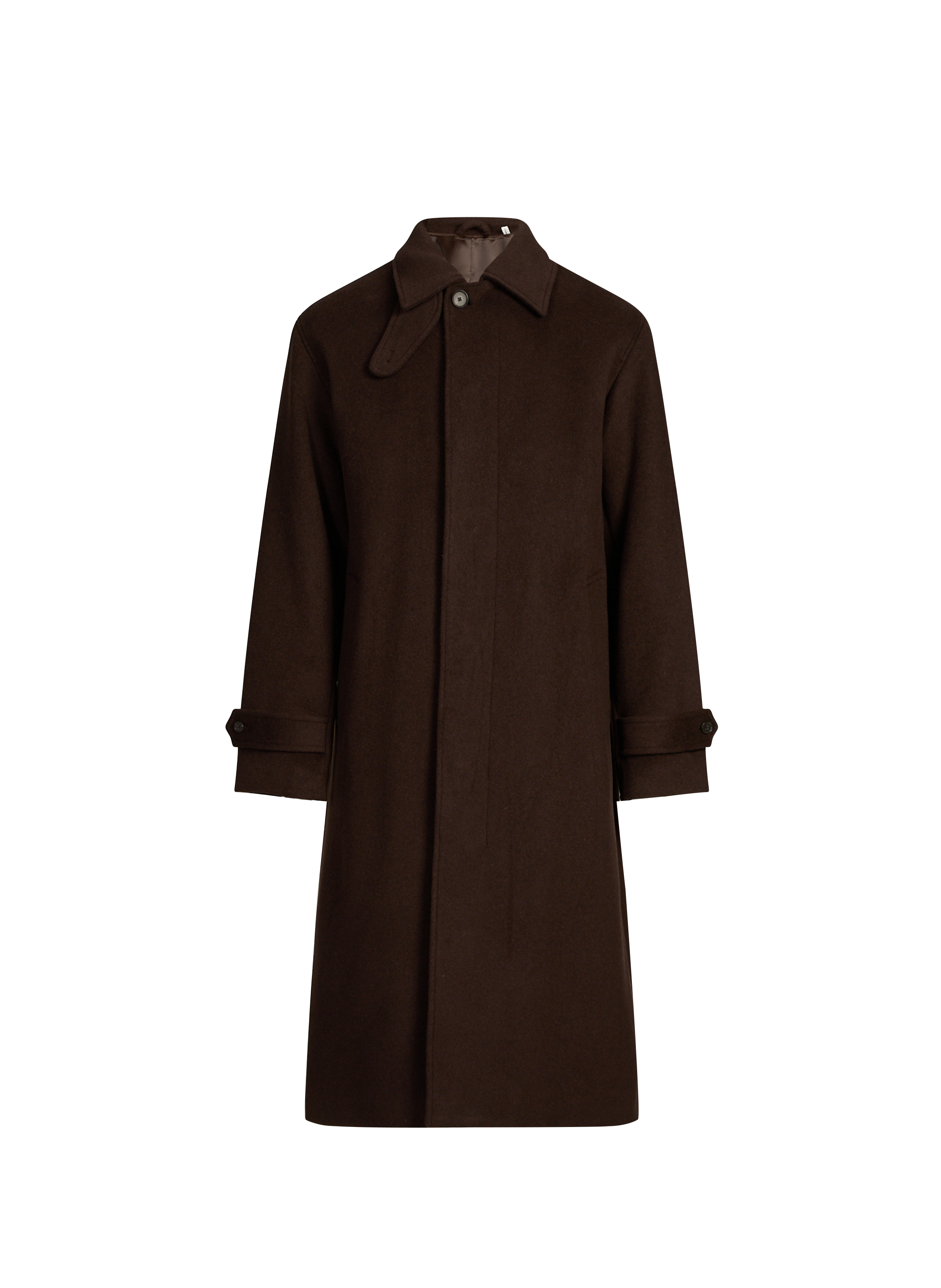 Straight coat with classic collar NN.07 Brown